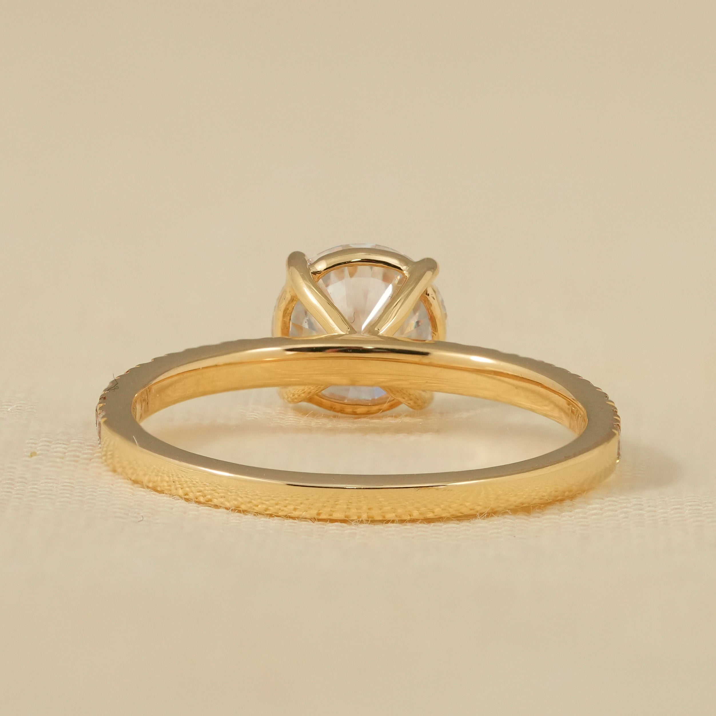Lab grown diamond round cut engagement ring perfect anniversary gift for wife