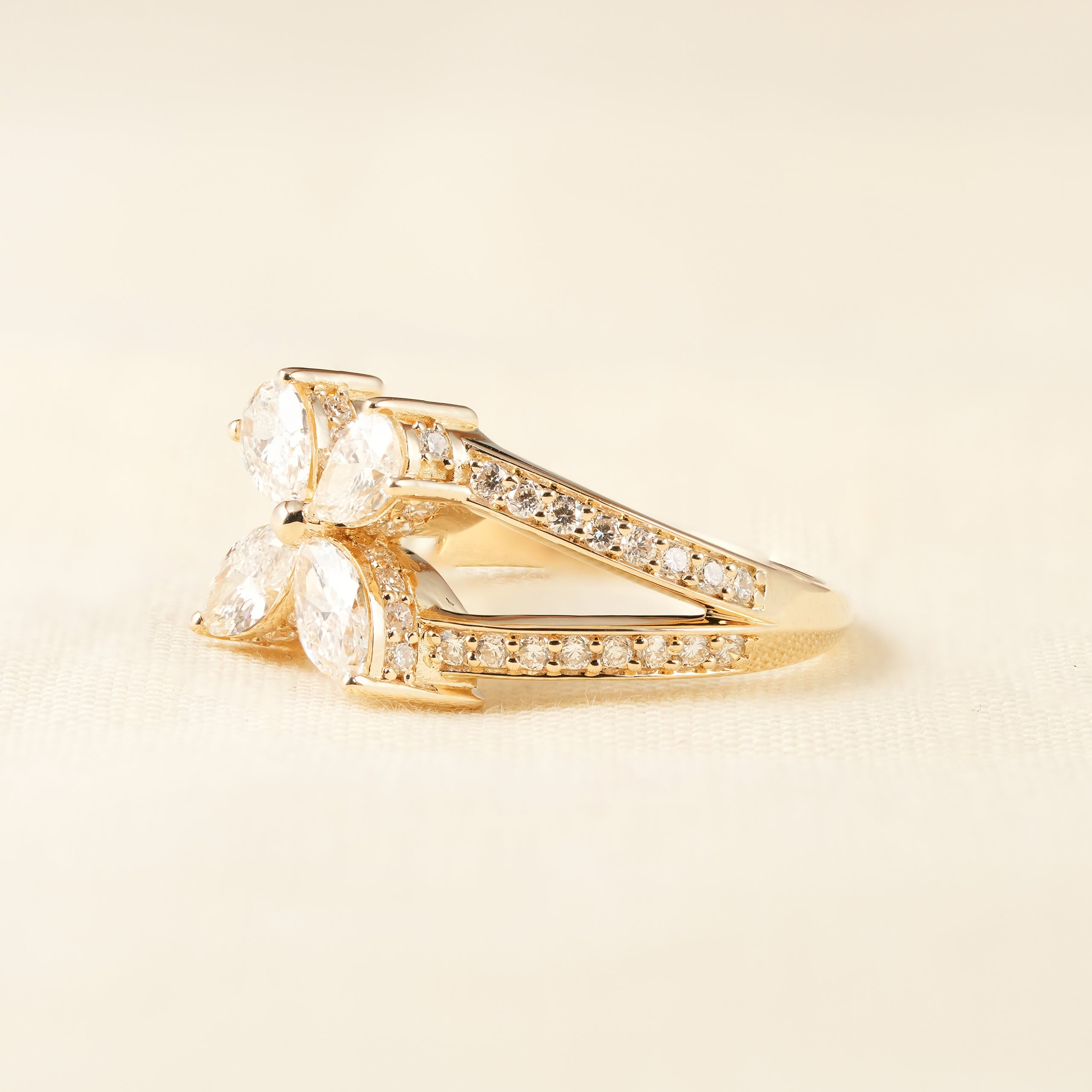 Nature Inspired Butterfly Engagement Ring with Lab Grown Diamonds