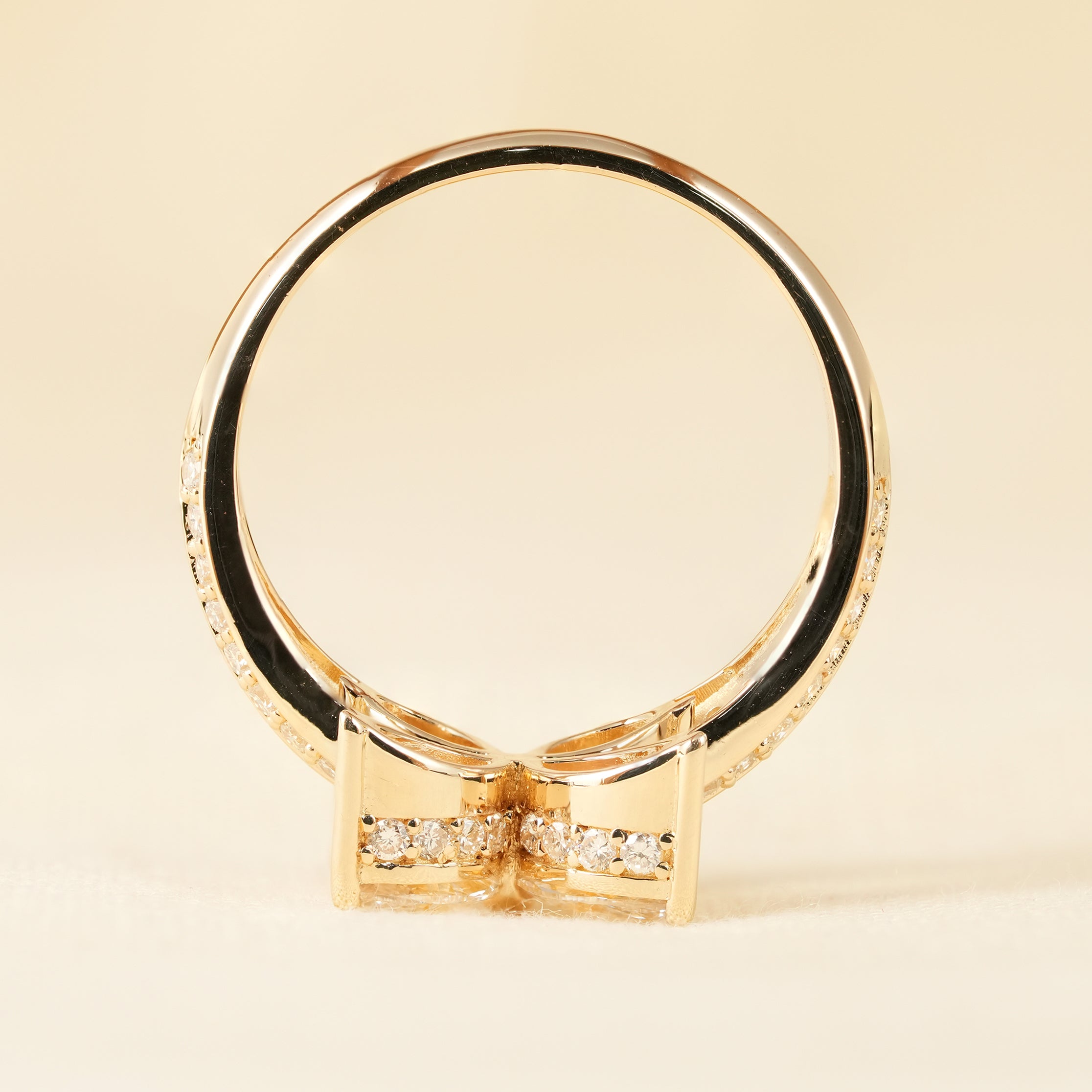 Split Shank Butterfly Ring with Pavé Lab Diamond Accents