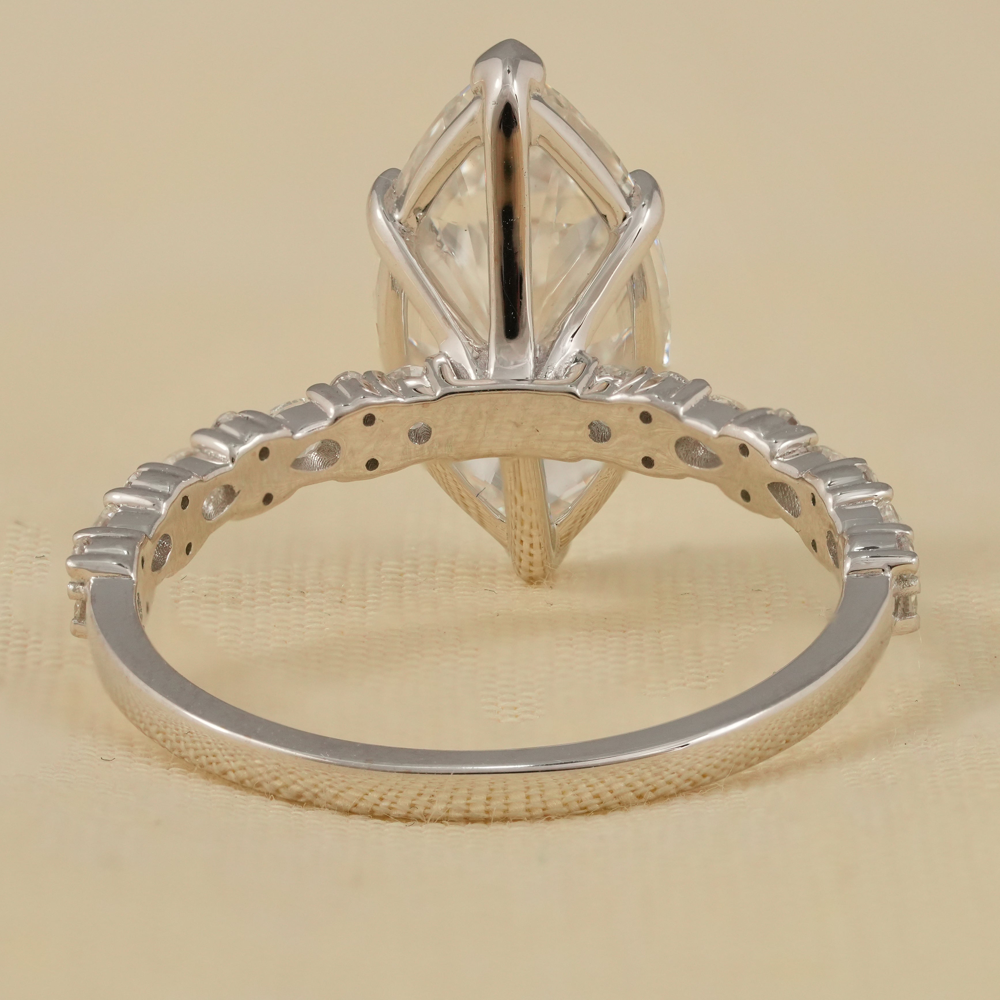 Lab grown diamond marquise cut ring festive jewelry gift for celebrations