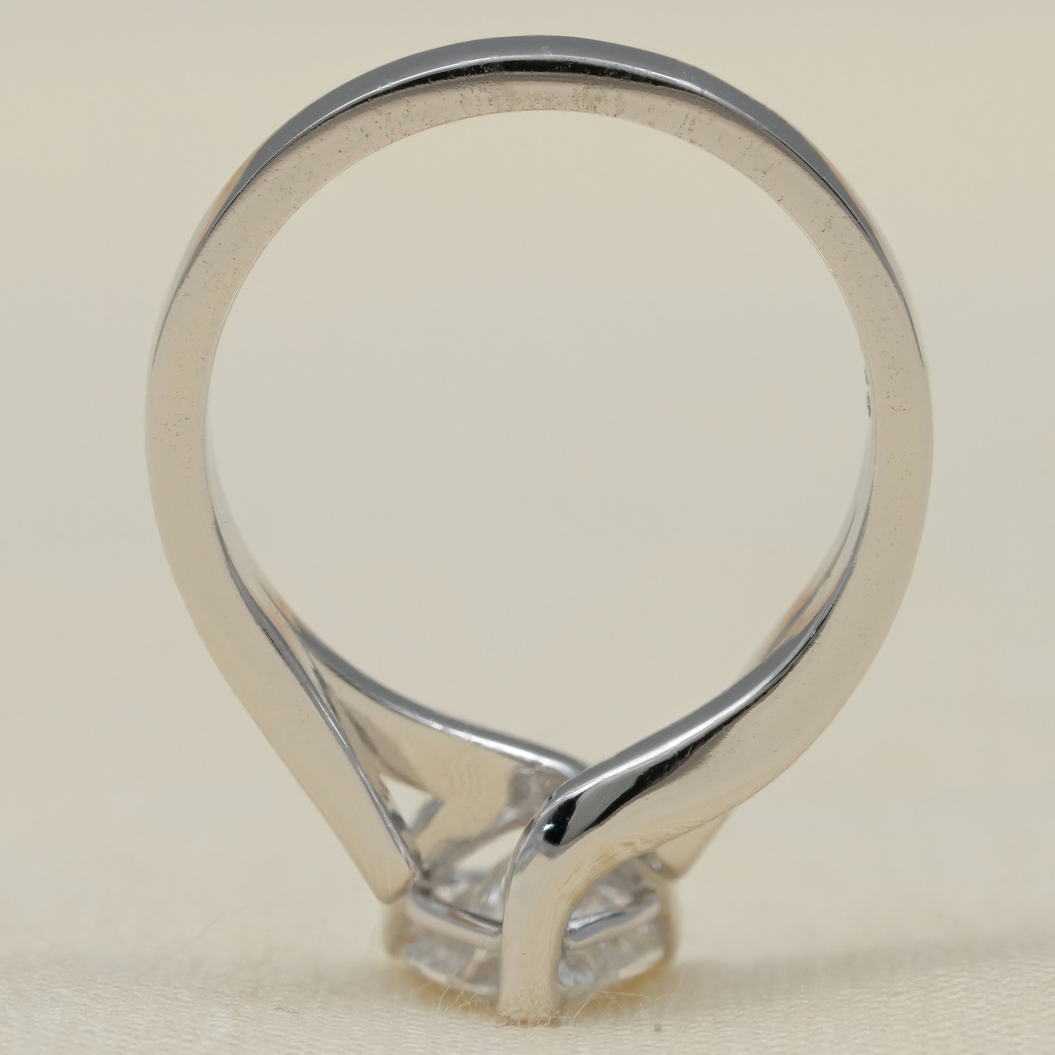 Heart Cut Lab Diamond Solitaire Ring With Bypass Band