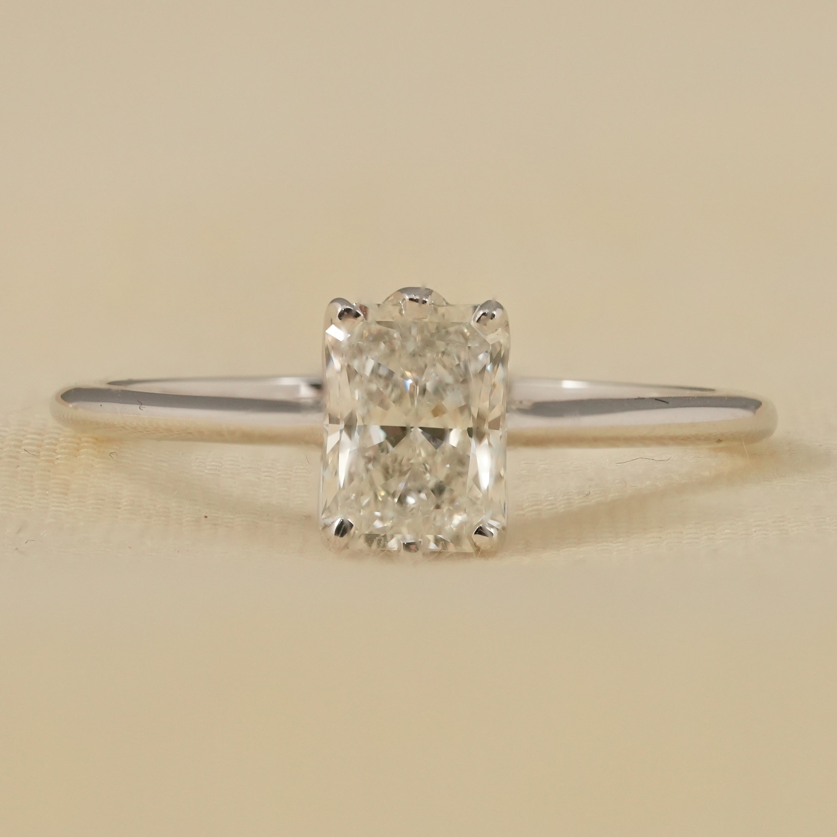 Lab grown diamond radiant cut engagement ring perfect anniversary gift for wife