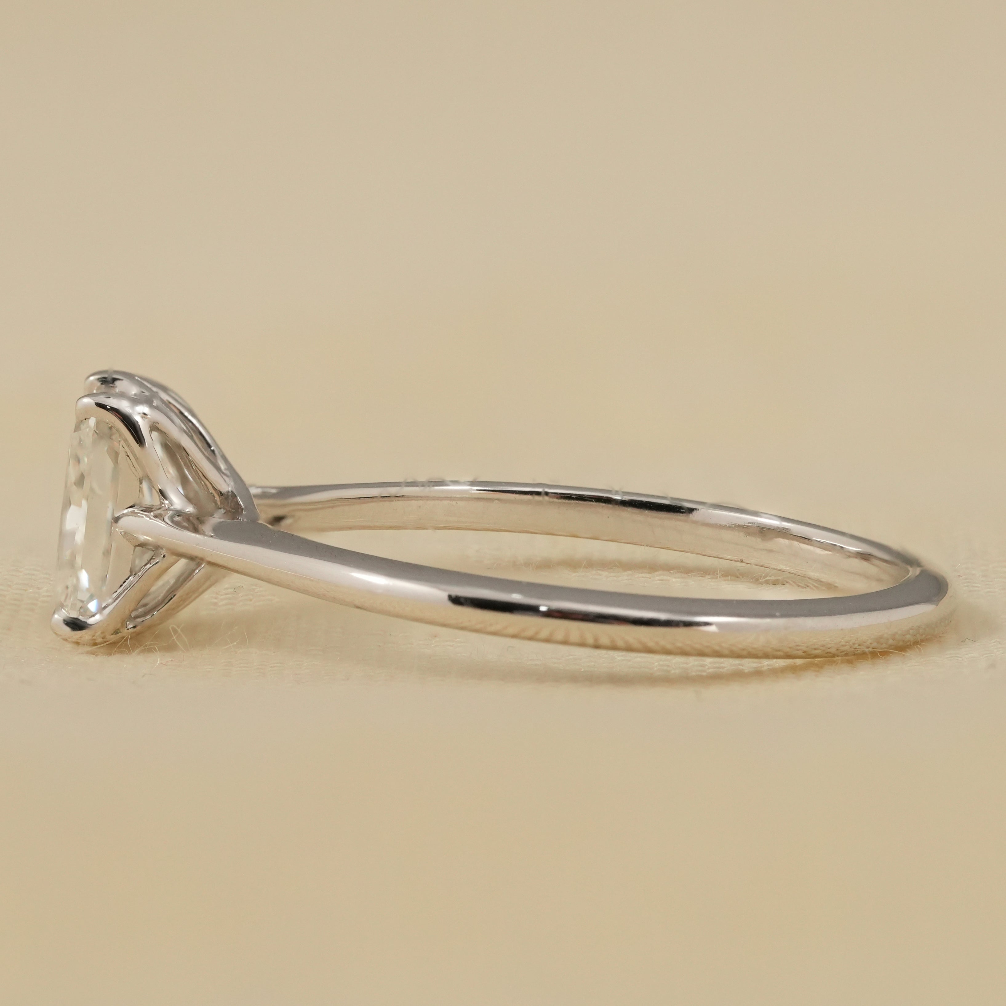 Elegant radiant cut lab grown diamond ring special celebration gift for mom