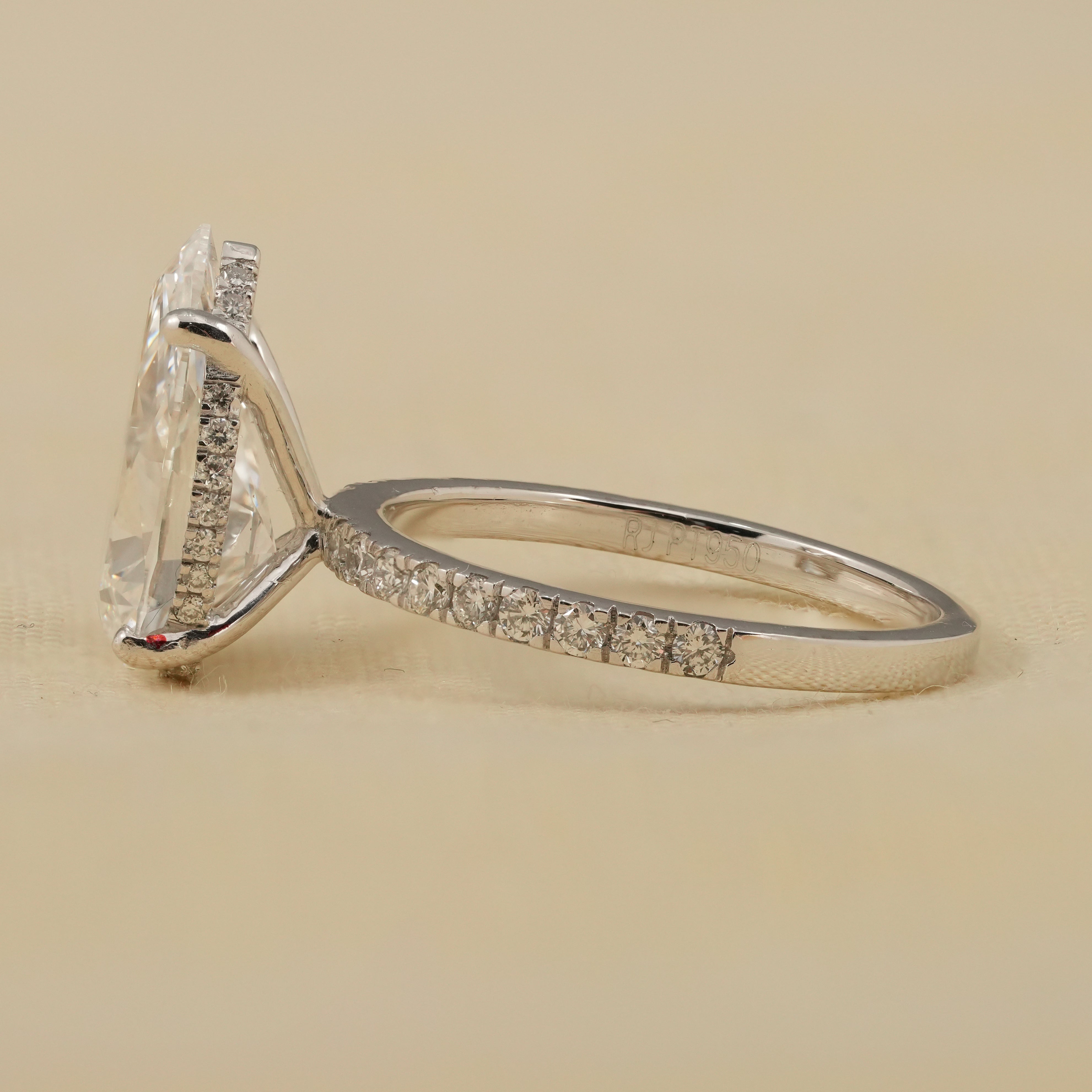 Beautiful lab grown diamond pear cut ring meaningful gift for daughter
