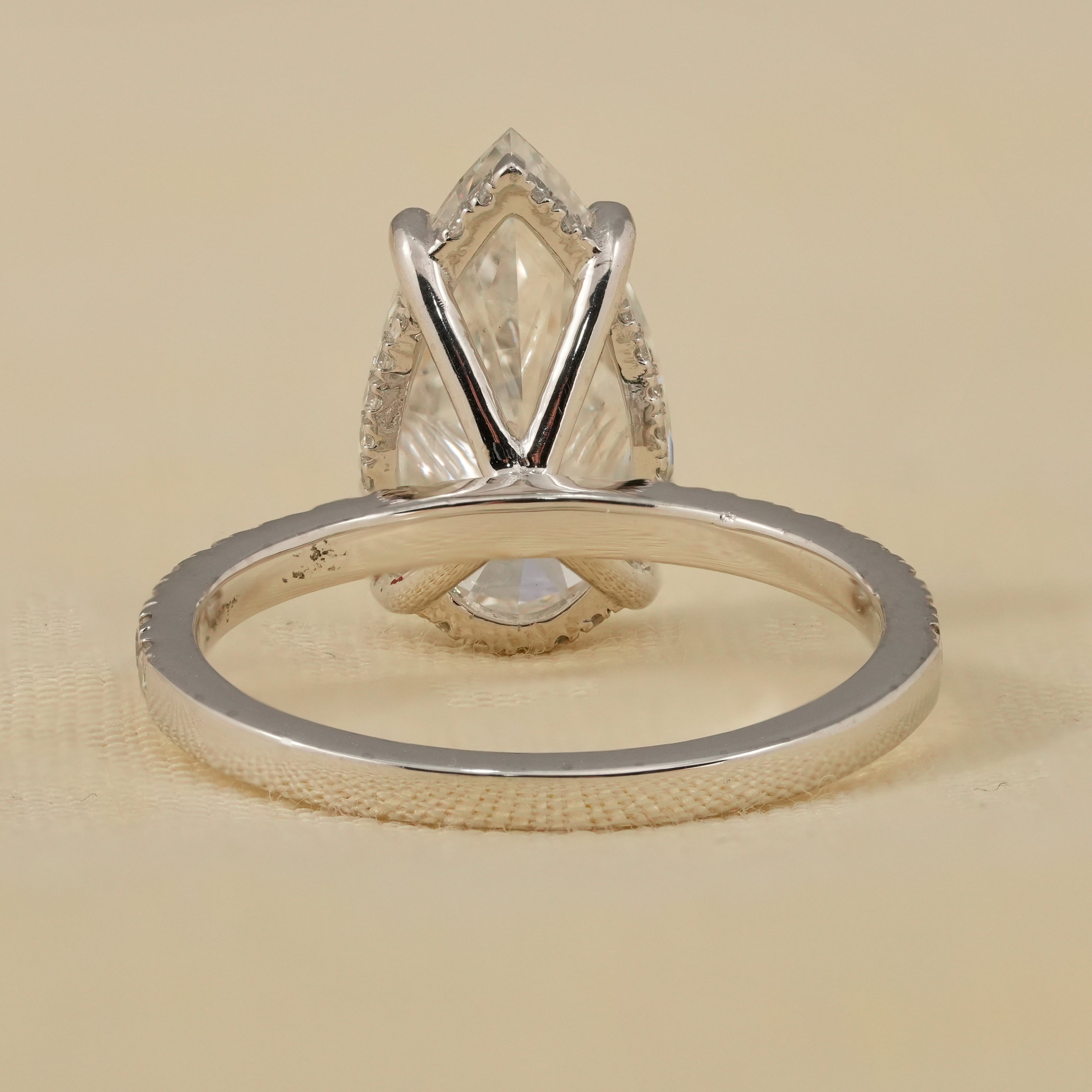 Luxury pear cut lab grown diamond ring thoughtful gift for wife