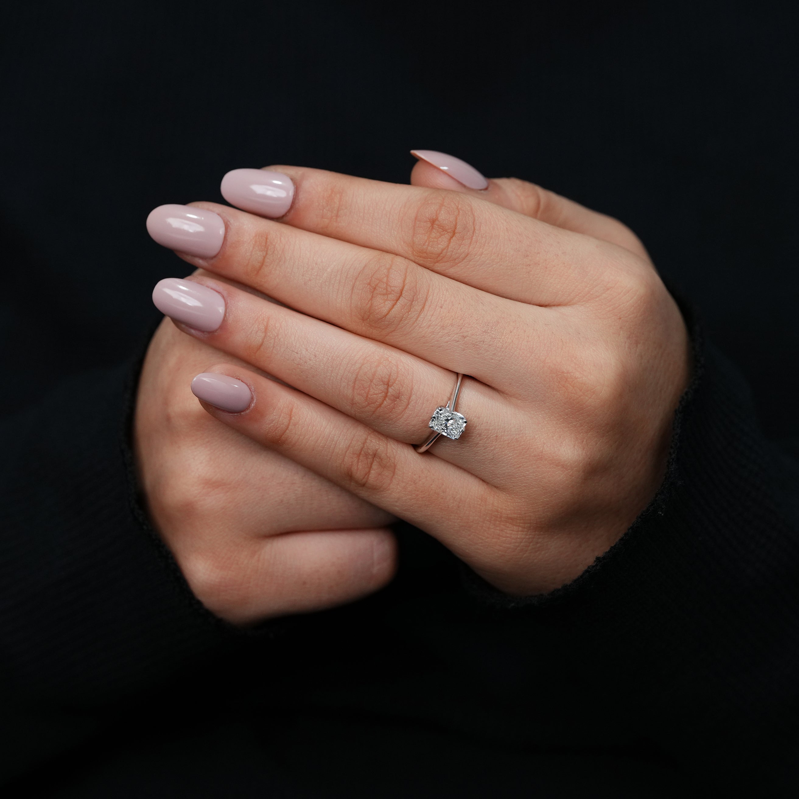Radiant Cut Lab Diamond Solitaire Engagement Ring