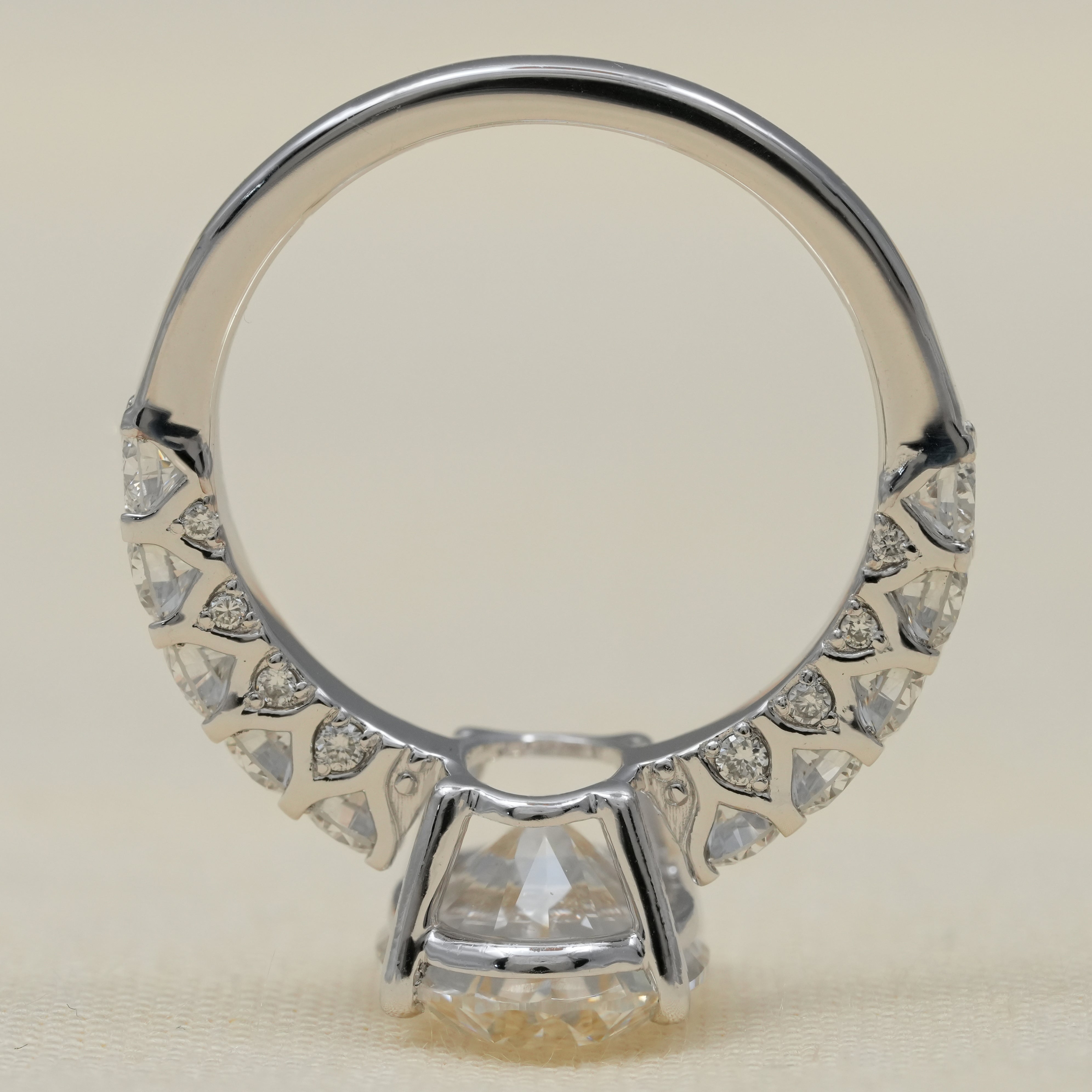 Oval lab grown diamond ring special celebration jewelry for mom