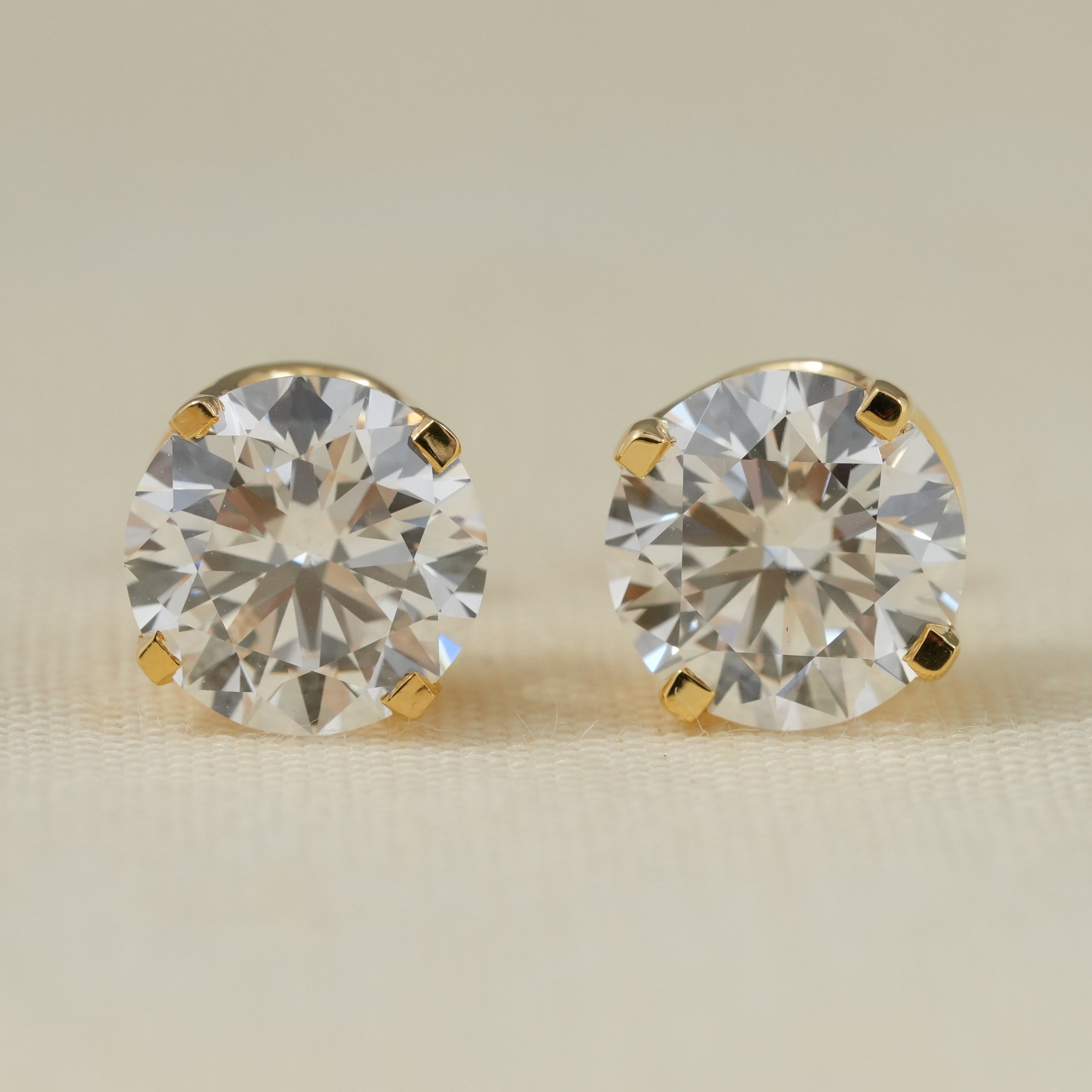 Classic Round Lab Diamond Stud Earrings