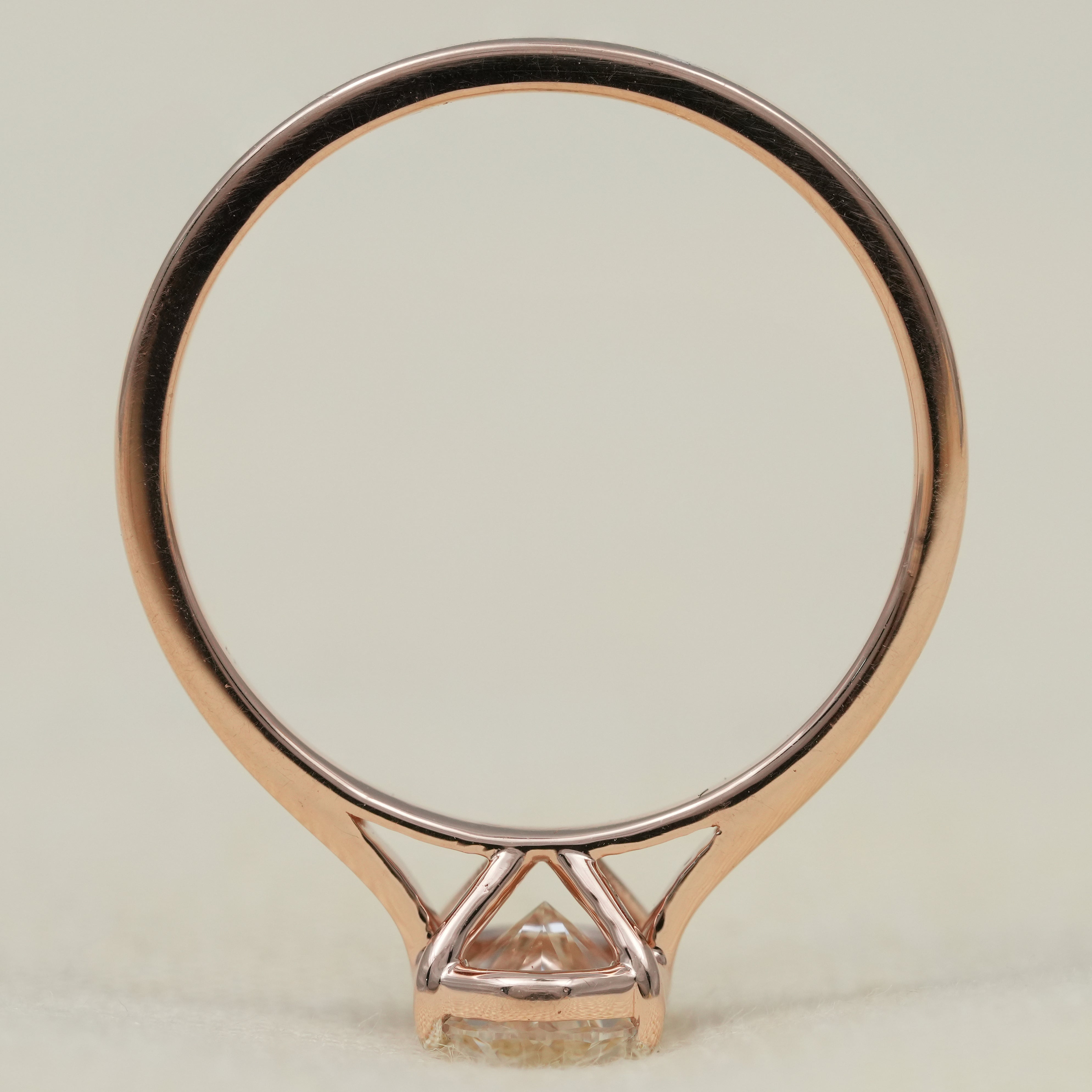 Romantic oval solitaire ring crafted with a lab grown diamond
