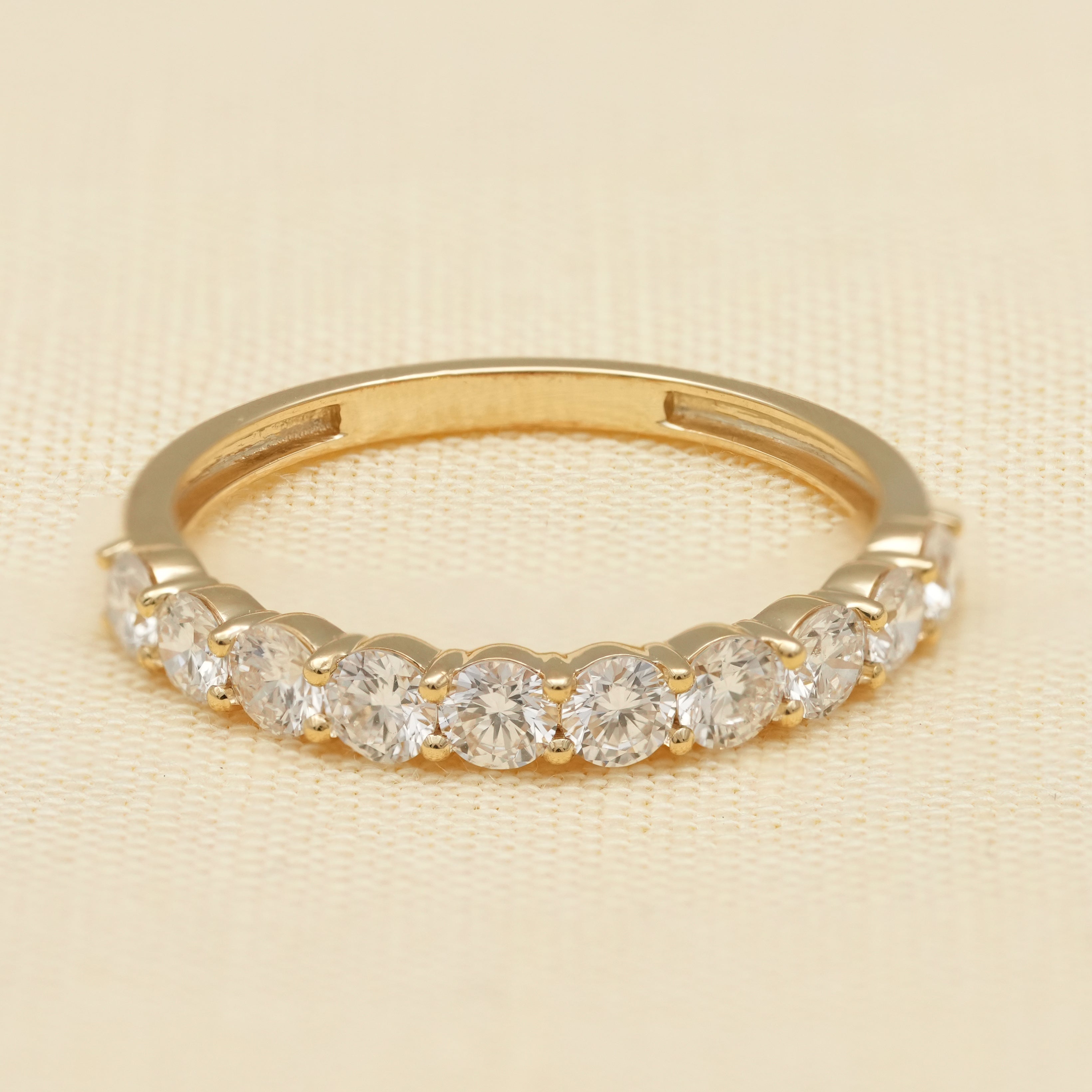 Radiant Cut Lab Diamond Wedding Ring Set with Matching Diamond Band