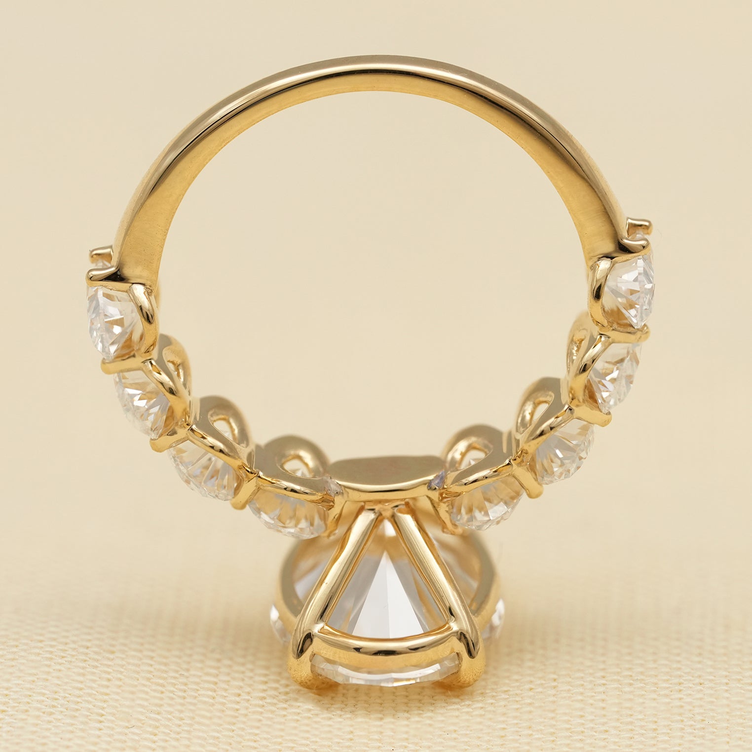 Oval Lab Diamond Engagement Ring with Matching Wedding Band