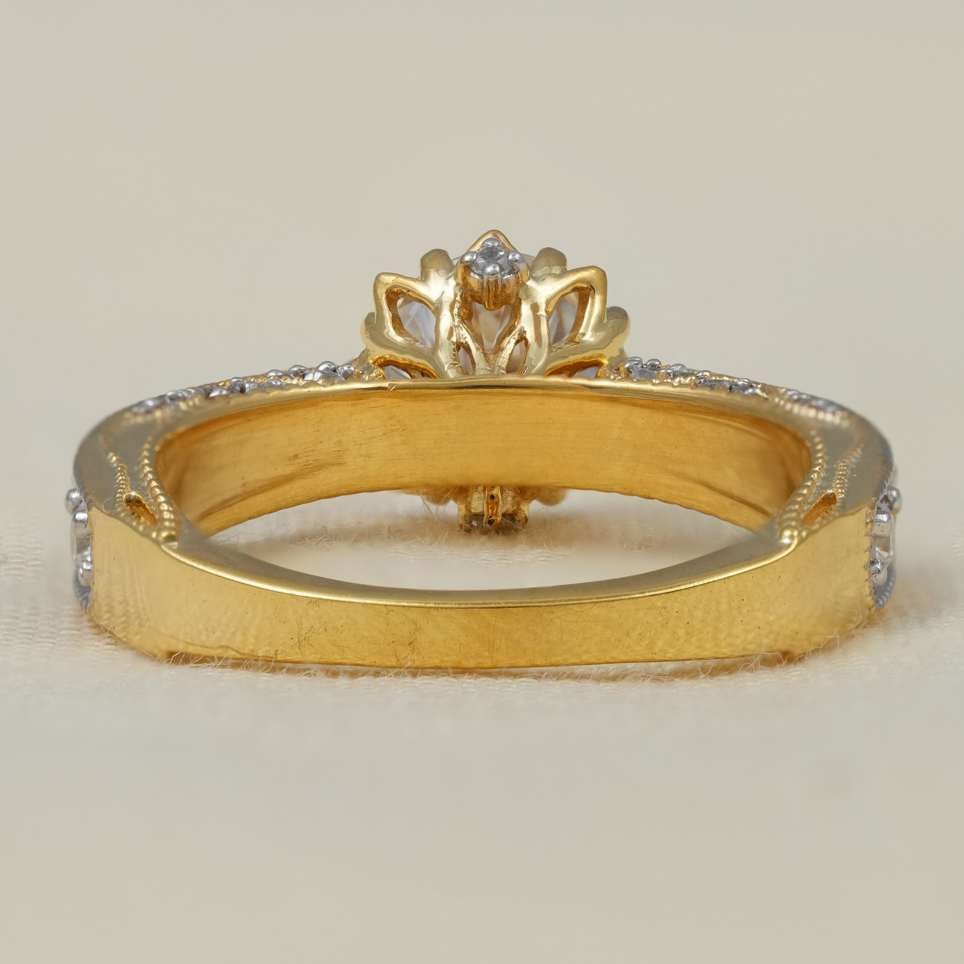 Round Cut Lab Grown Diamond Engagement Ring