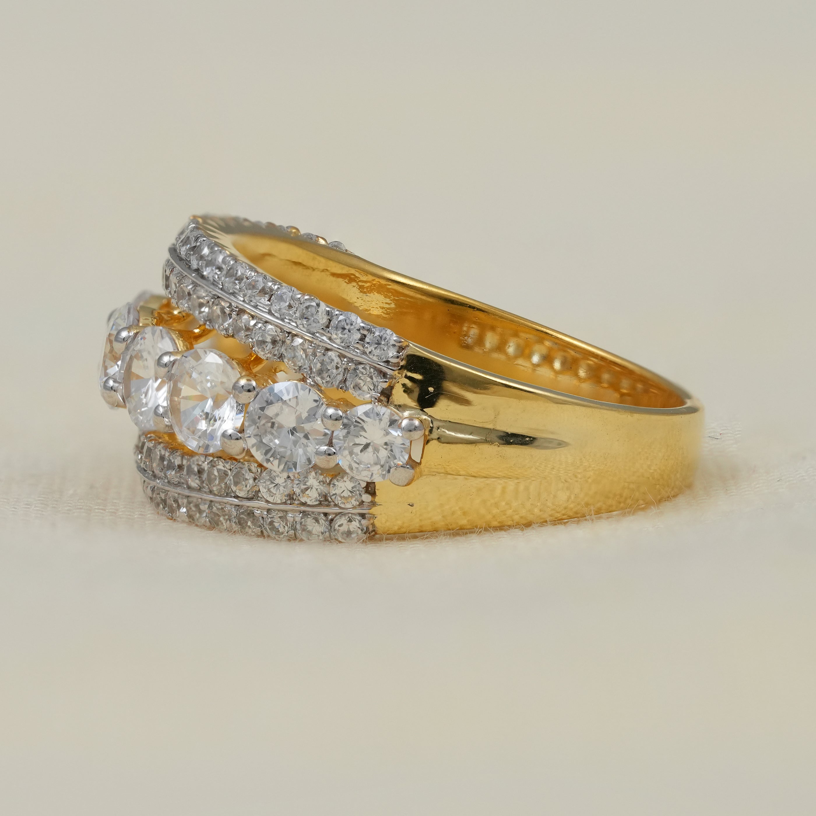 Round Lab Grown Diamond Statement Wedding Ring