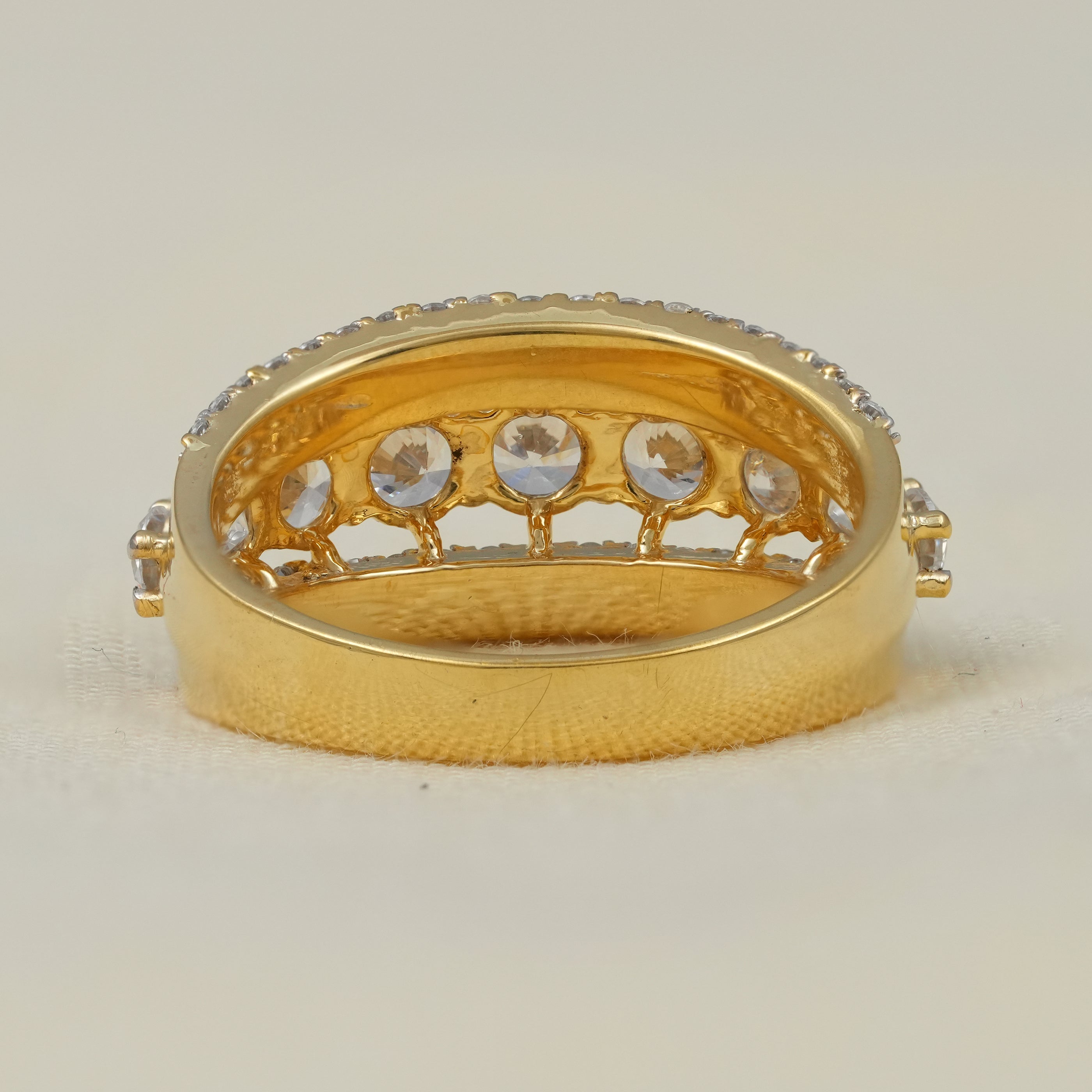 Round Lab Grown Diamond Statement Wedding Ring