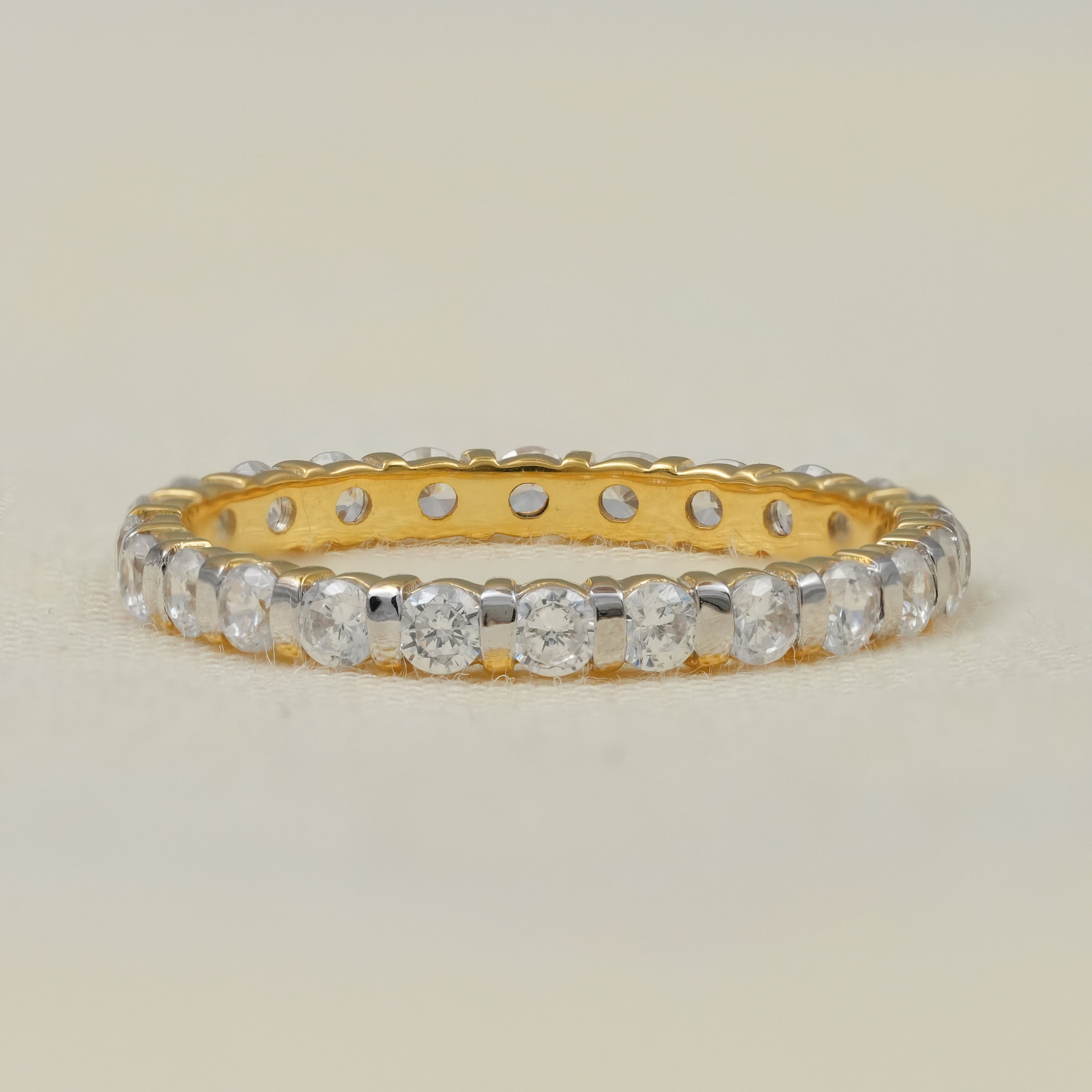 Diamond eternity band crafted with lab grown diamonds for anniversary gift