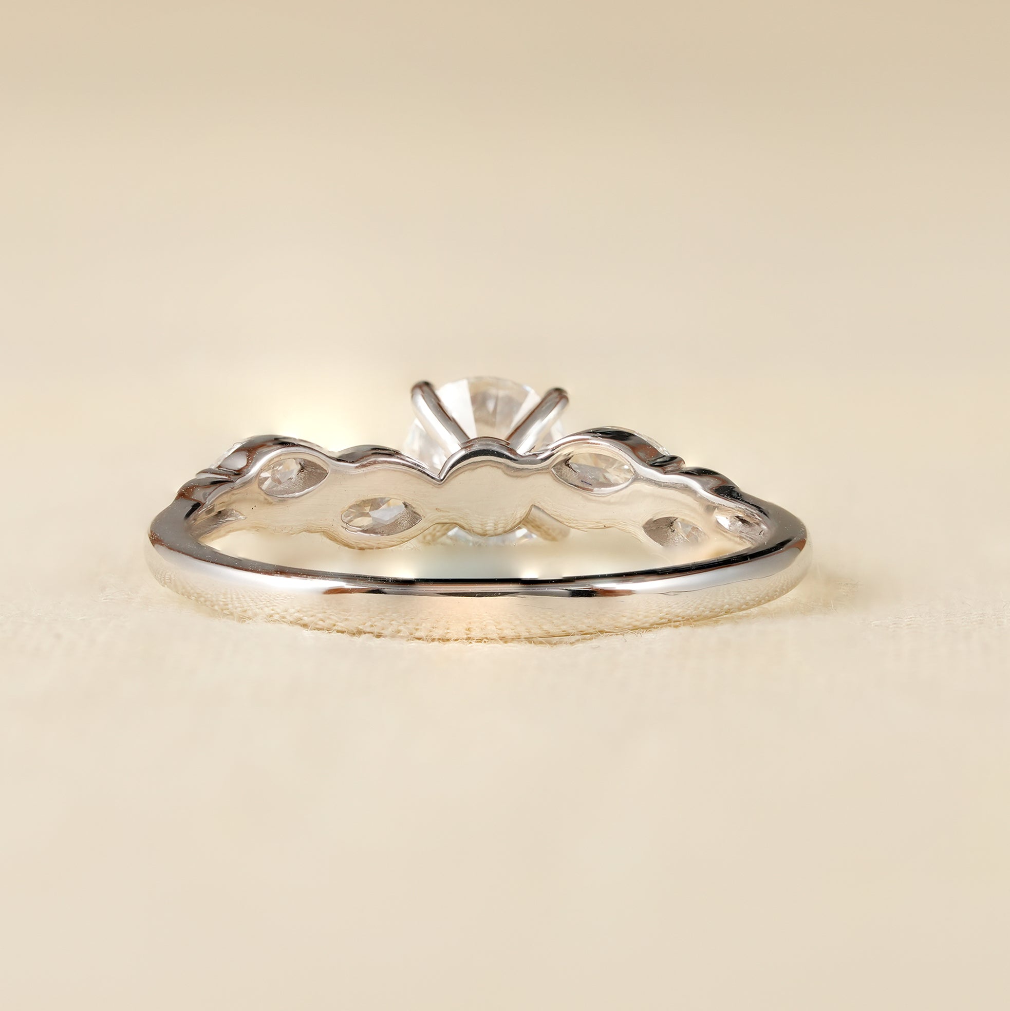 Delicate Floral Inspired Lab Diamond Engagement Ring for Women
