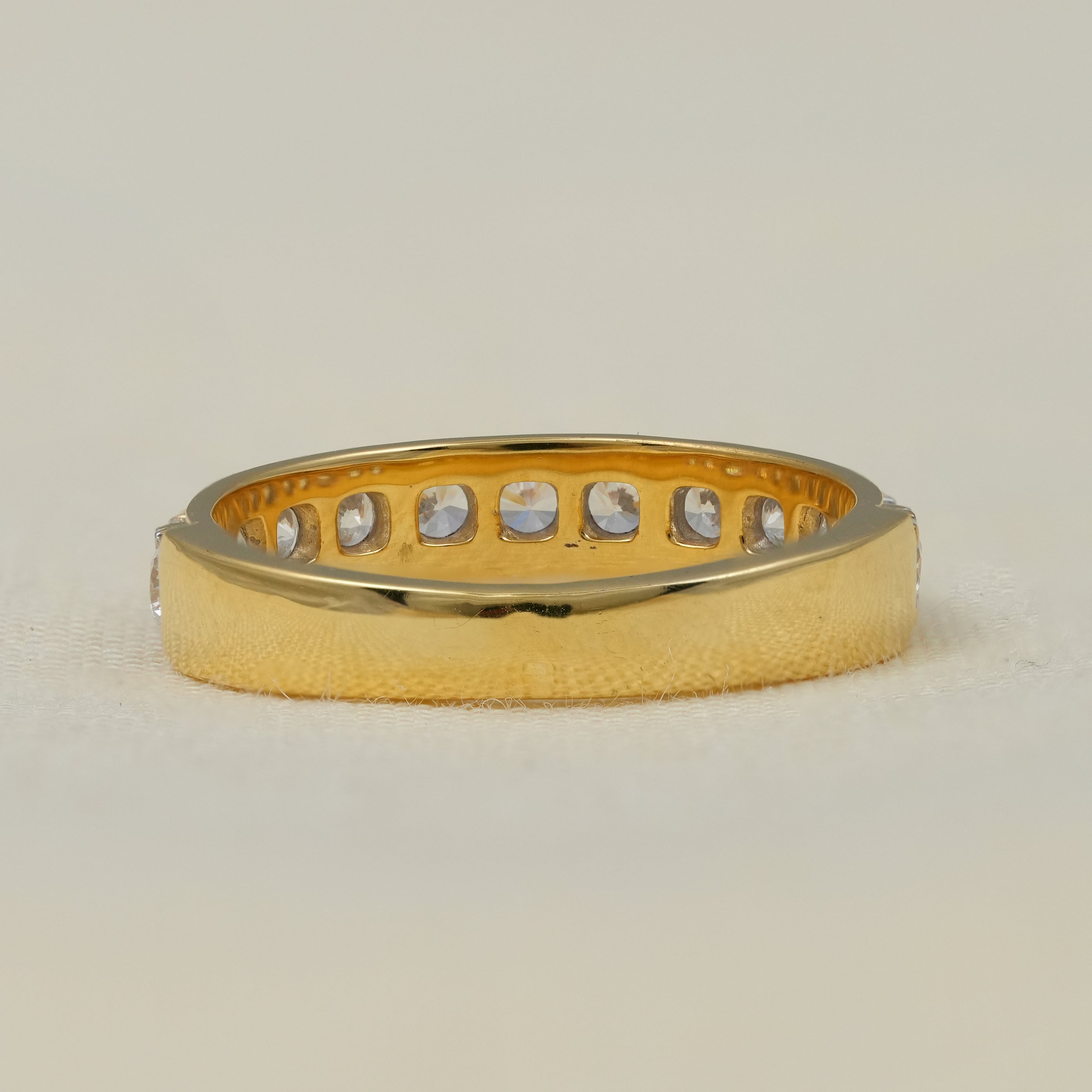 Brilliant Lab Diamond Half Eternity Wedding Ring