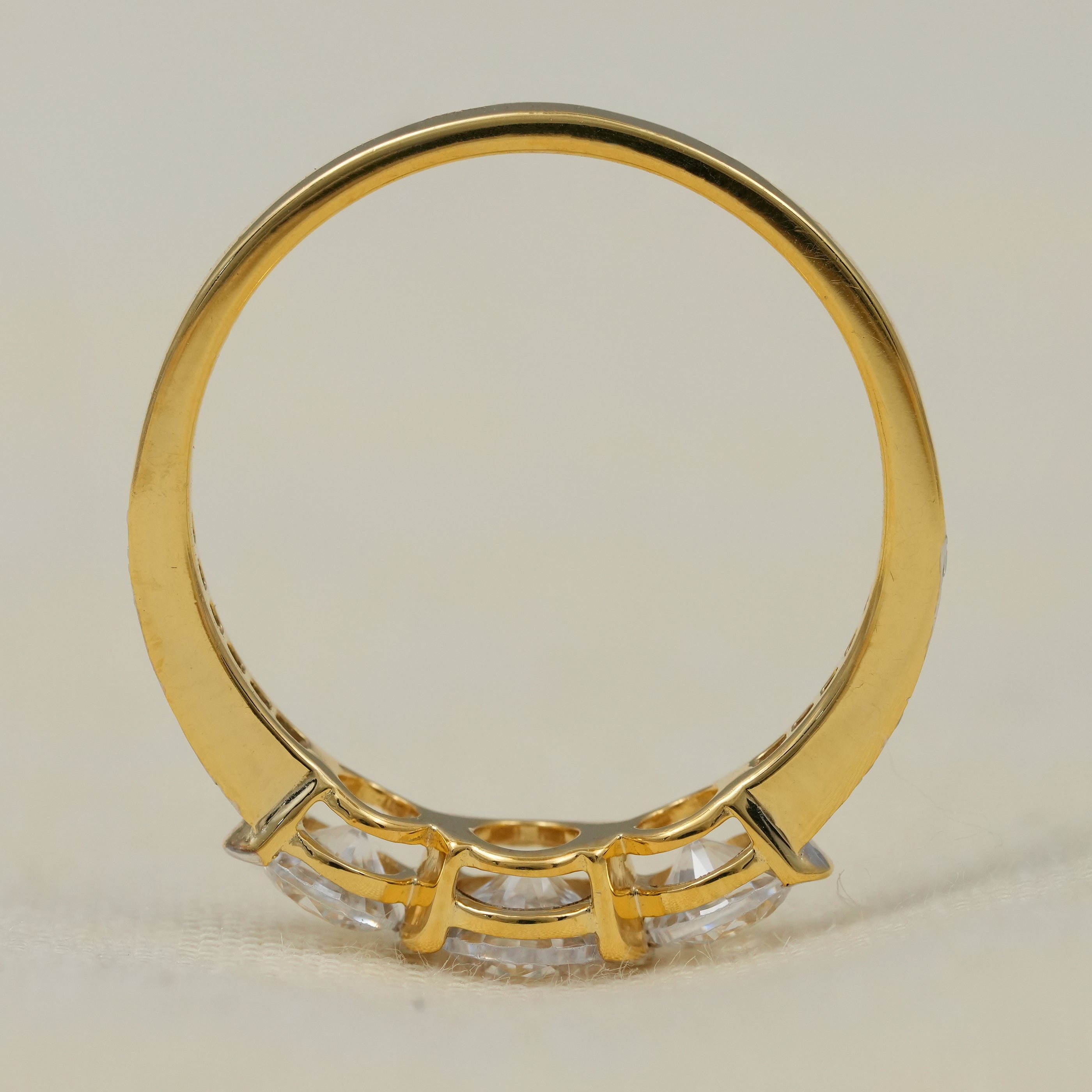 Brilliant Three Stone Lab Grown Diamond Engagement Ring