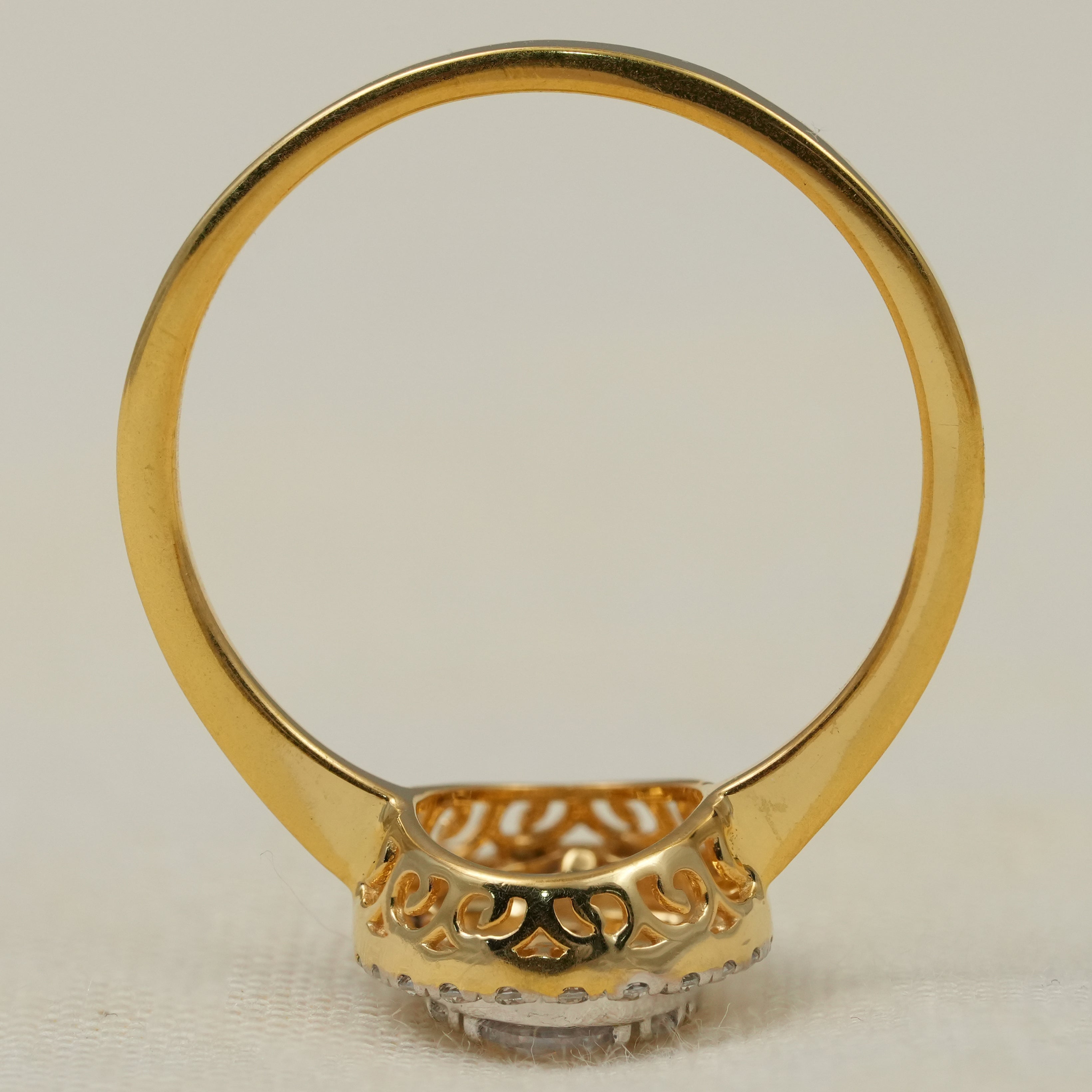 Oval Shaped Halo Lab Diamond Engagement Ring