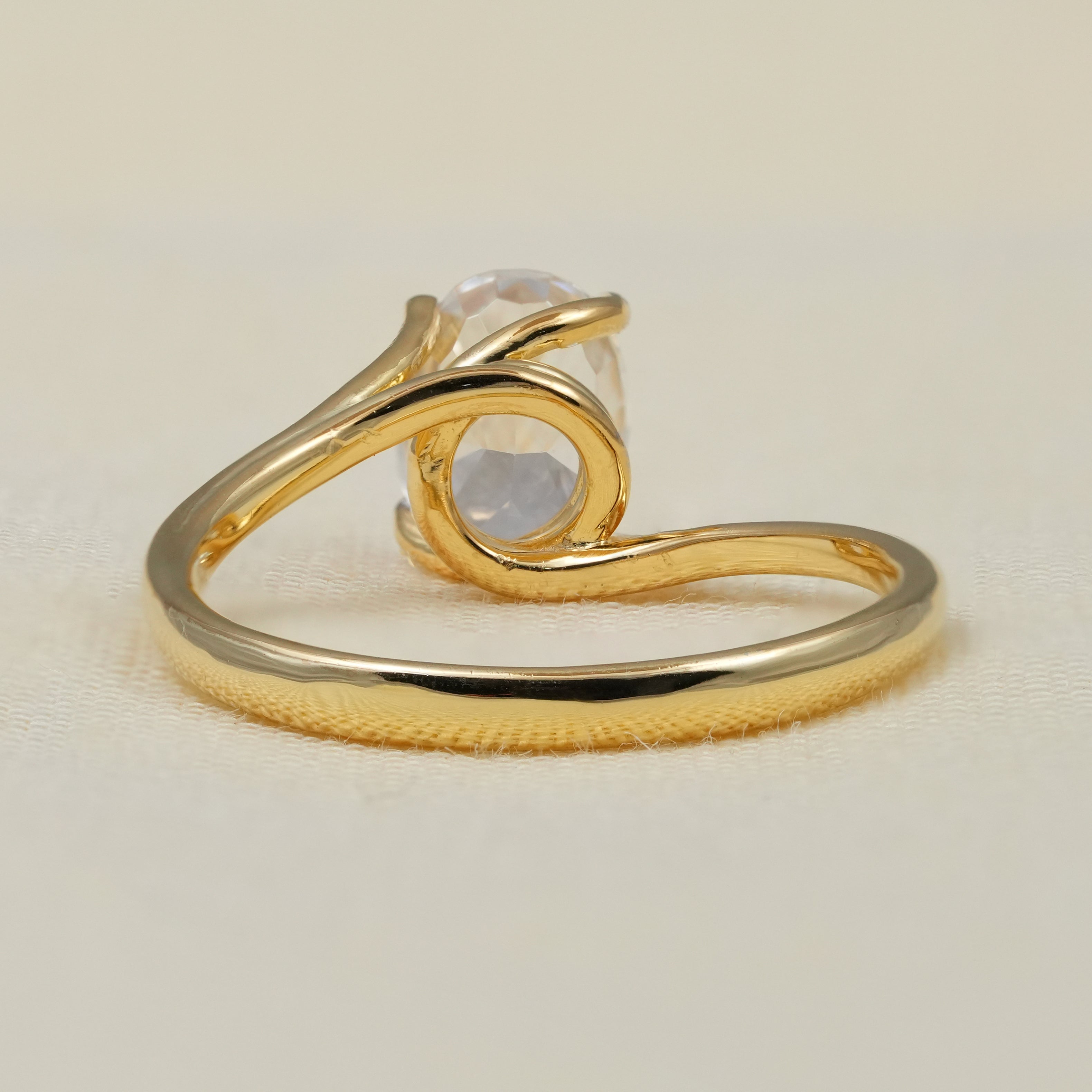 Oval Cut Lab Created Diamond Solitaire Engagement Ring