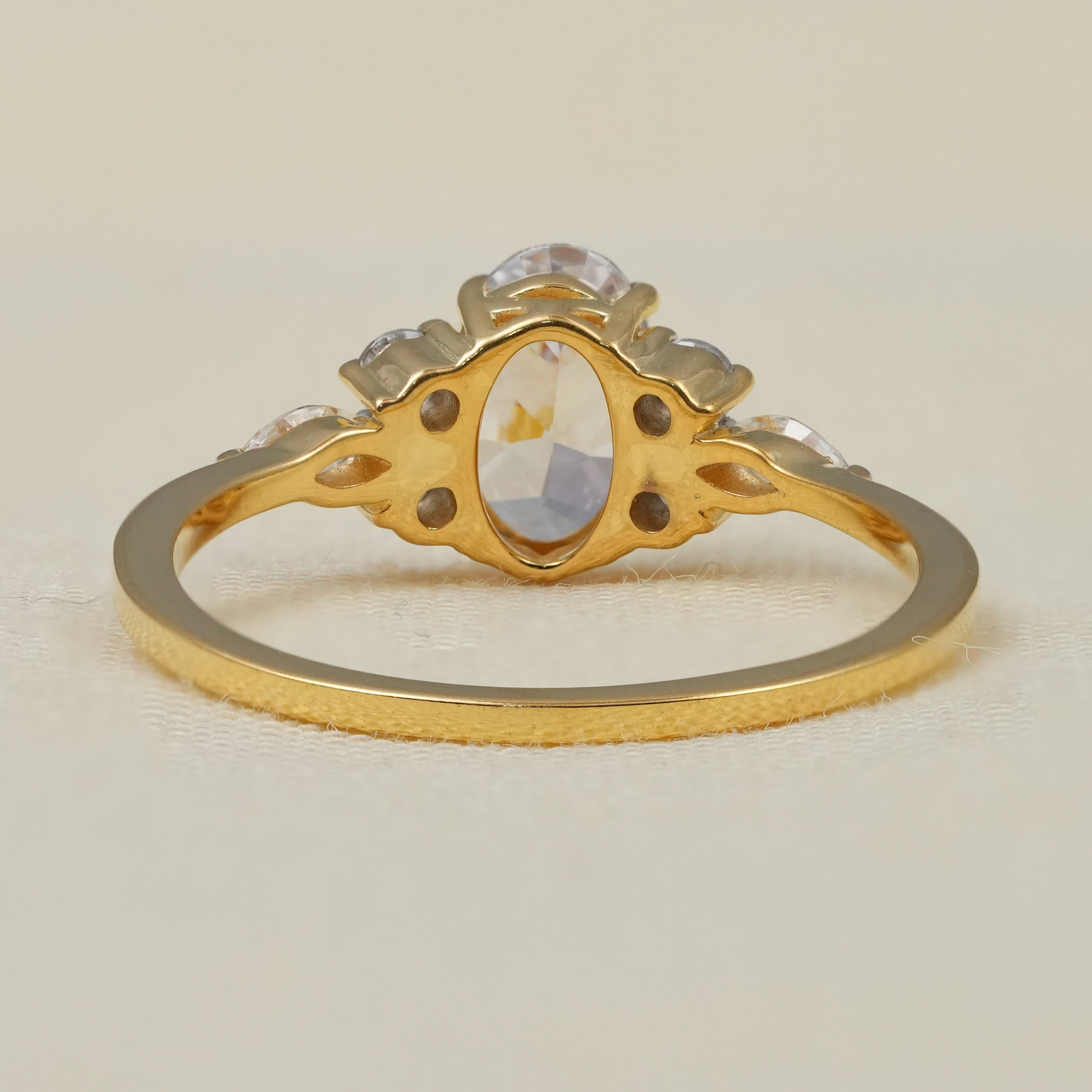 Oval Cut Lab Grown Diamond Engagement Ring