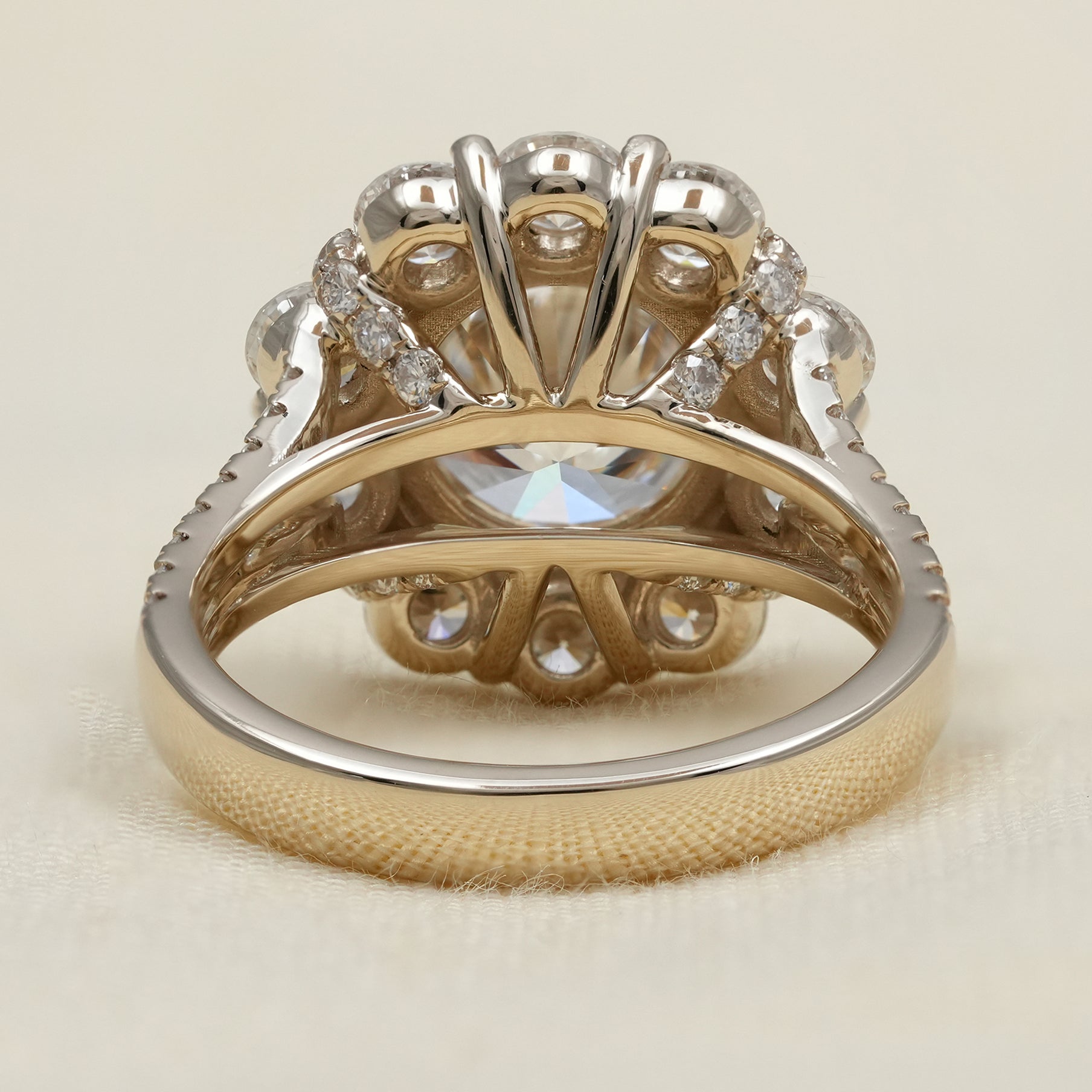 Classic Round Cut Lab Diamond Halo Engagement Ring