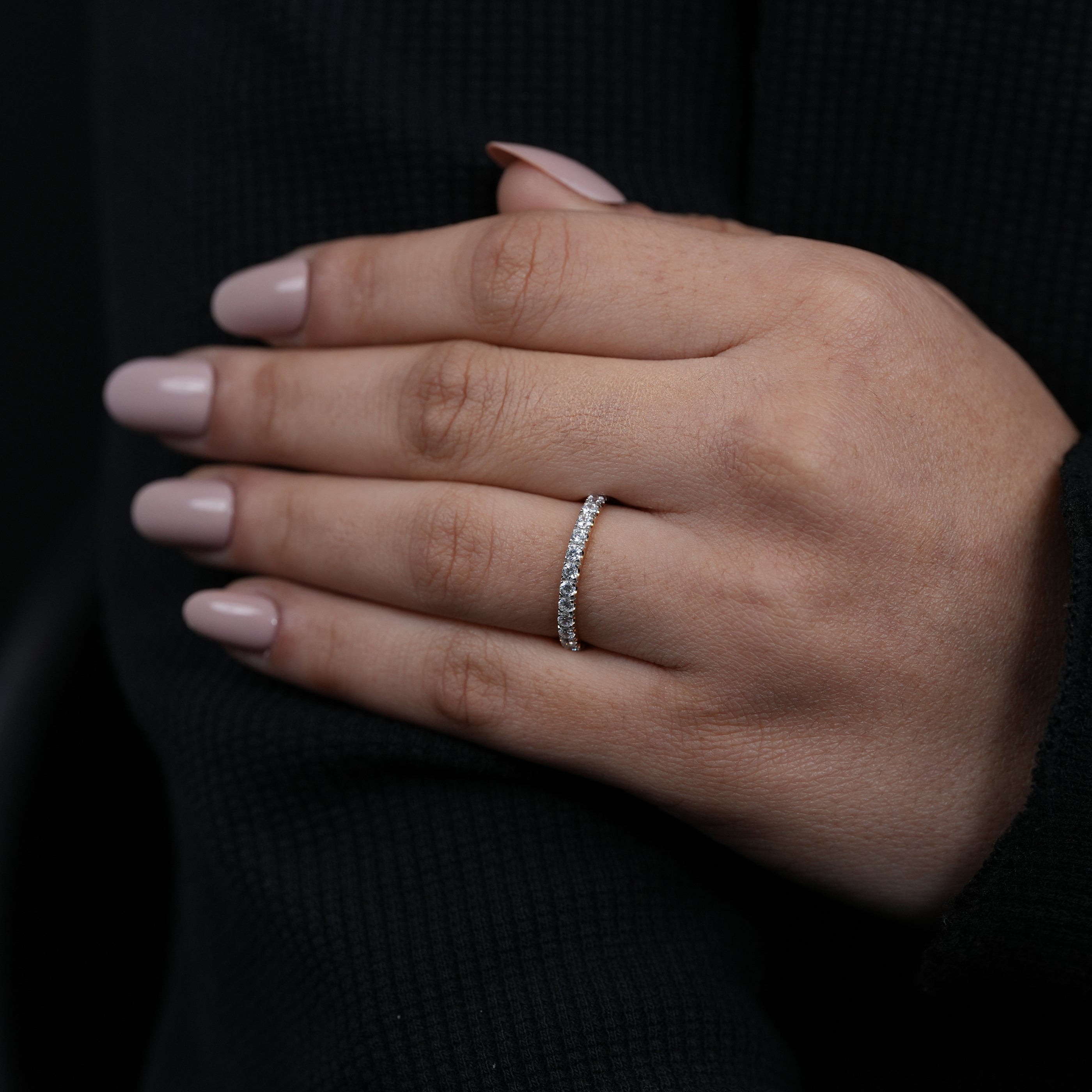 Classic eternity ring with brilliant round lab grown diamonds