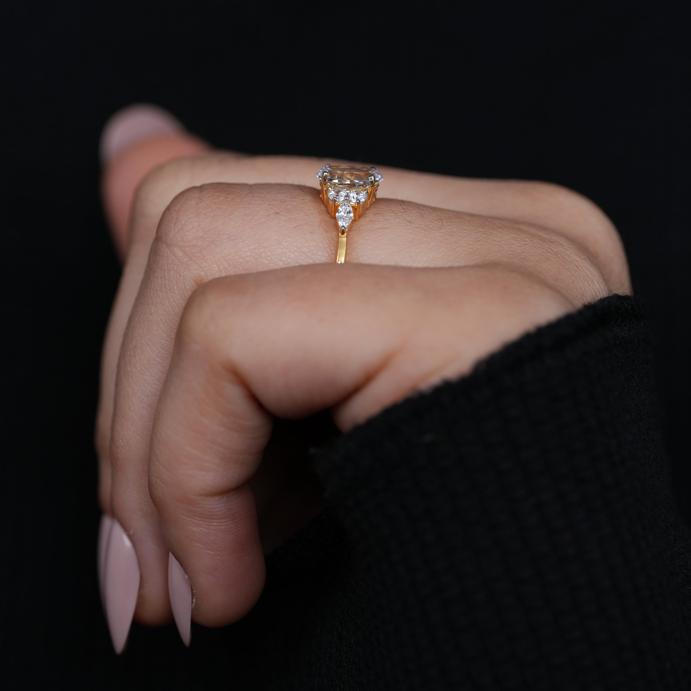 Oval Cut Lab Grown Diamond Engagement Ring
