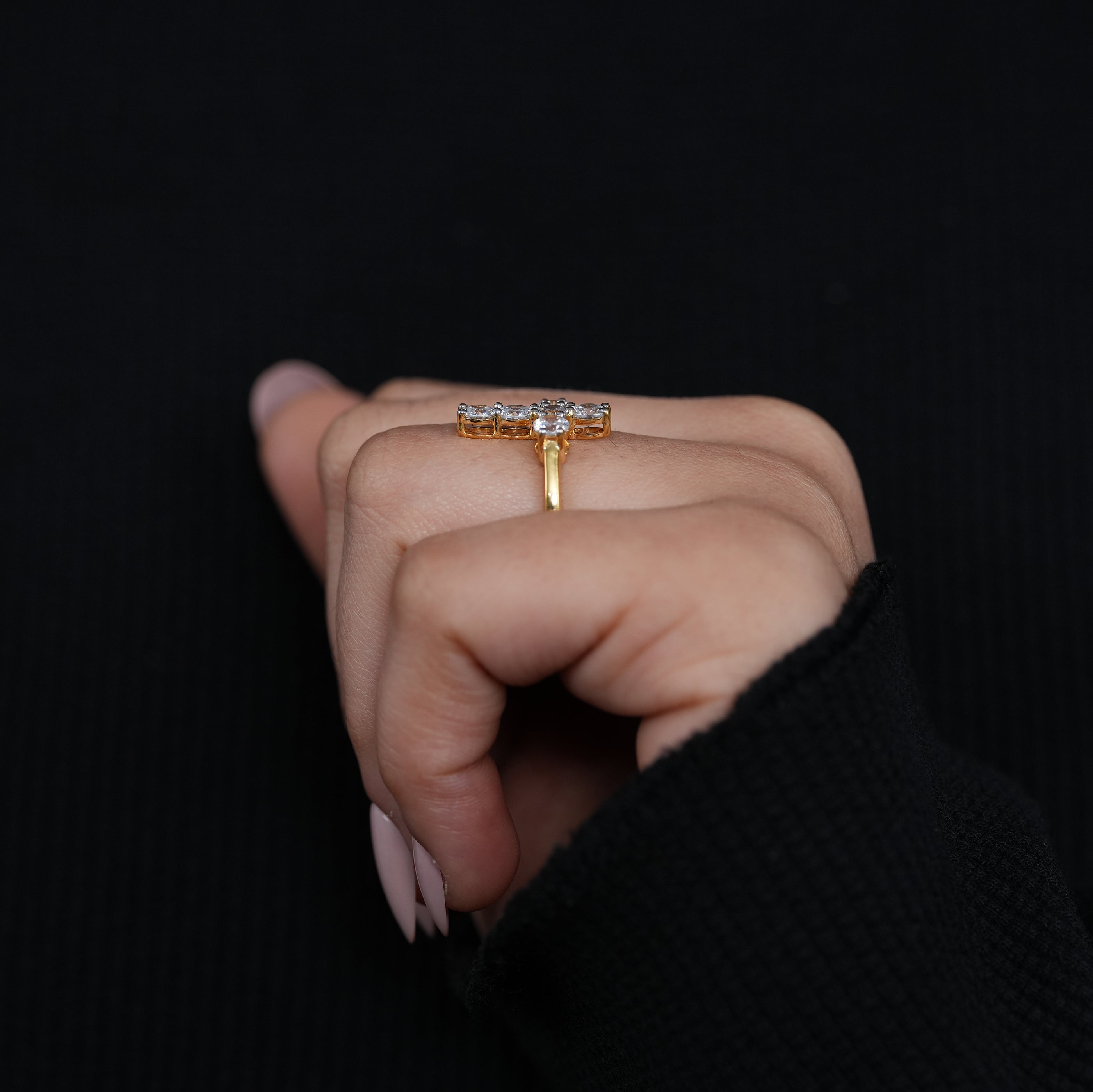 Cross Lab Grown Diamond Wedding Band