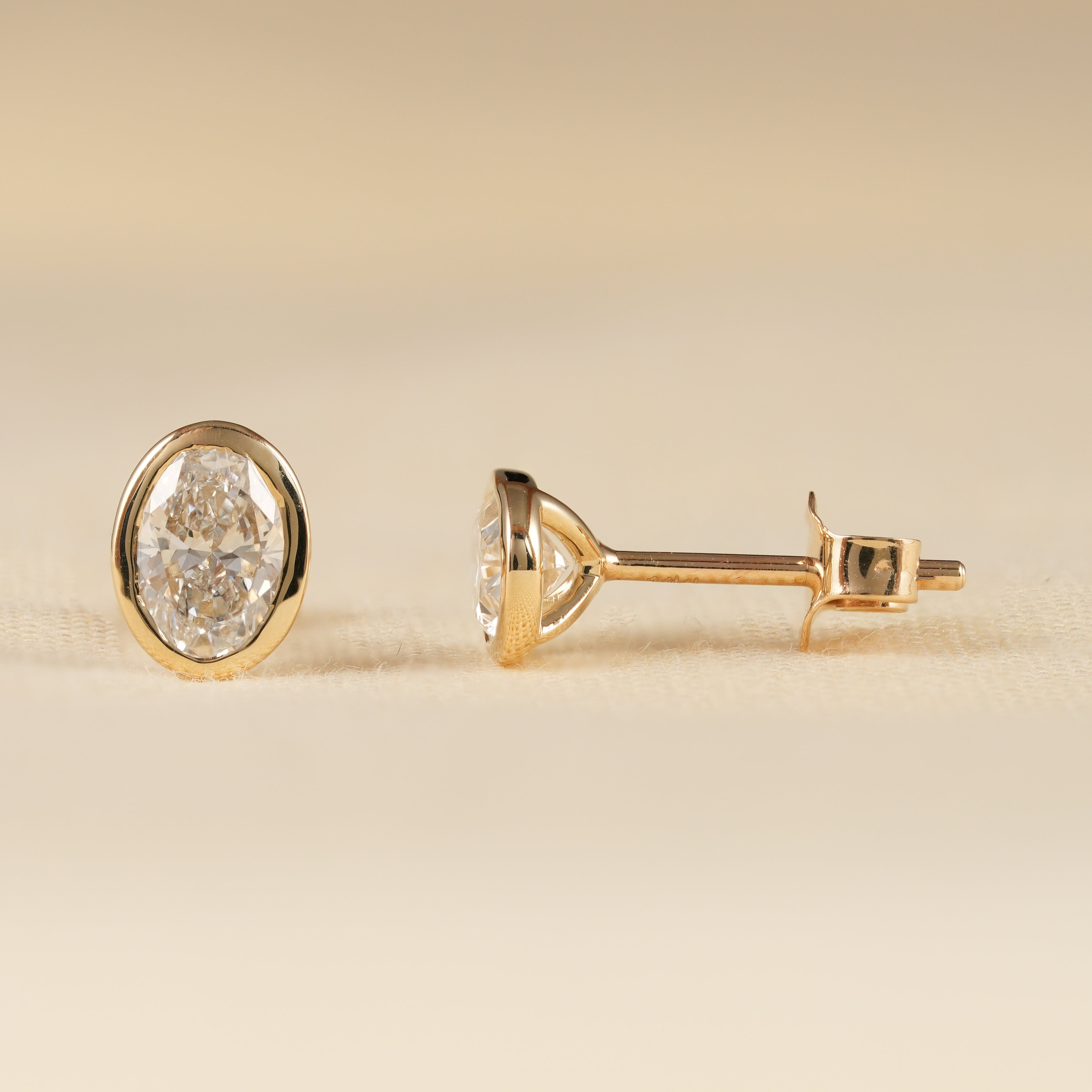 Minimalist Oval Lab Diamond Earrings for Everyday Luxury Wear