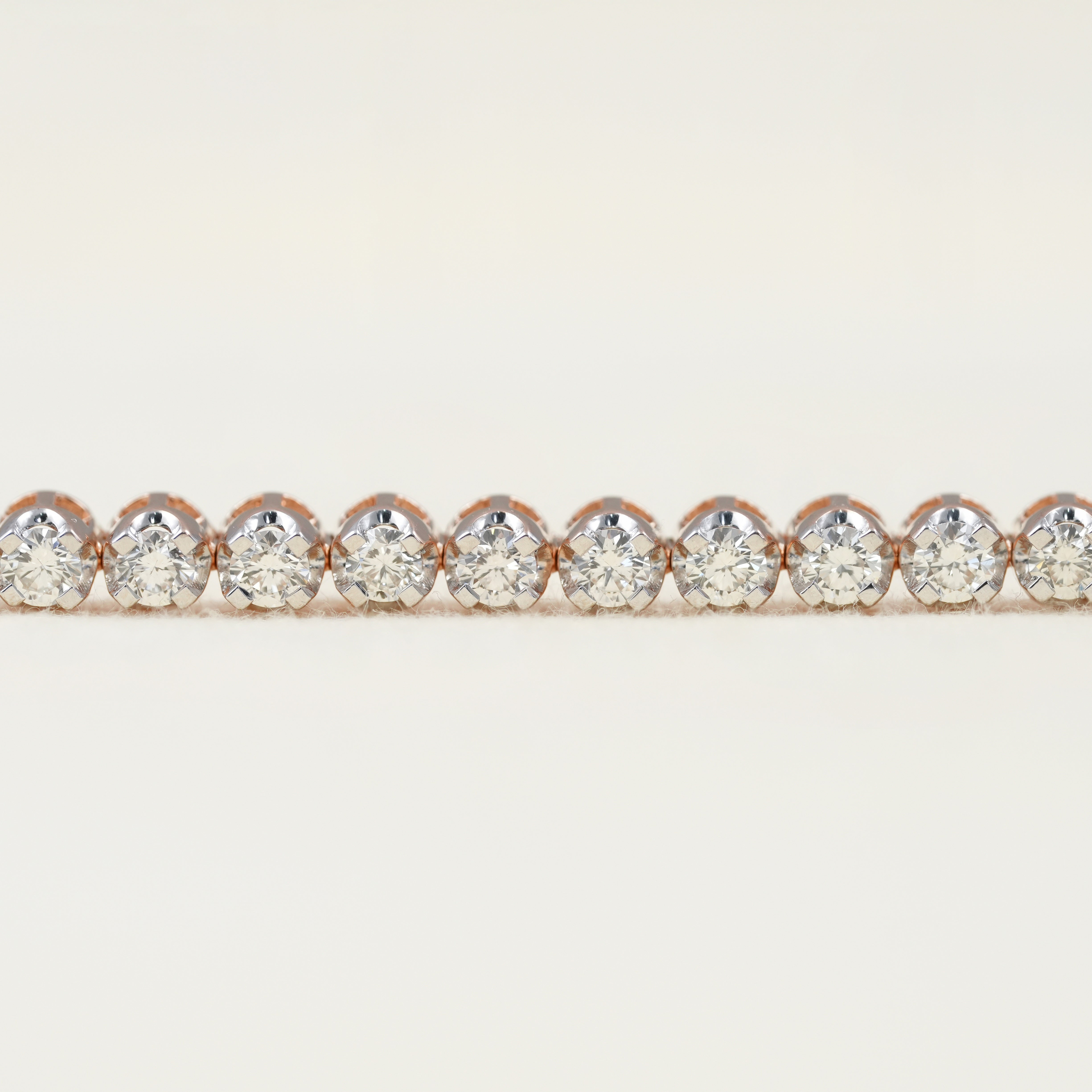 Classic Style Round Lab Diamond Tennis Bracelet
