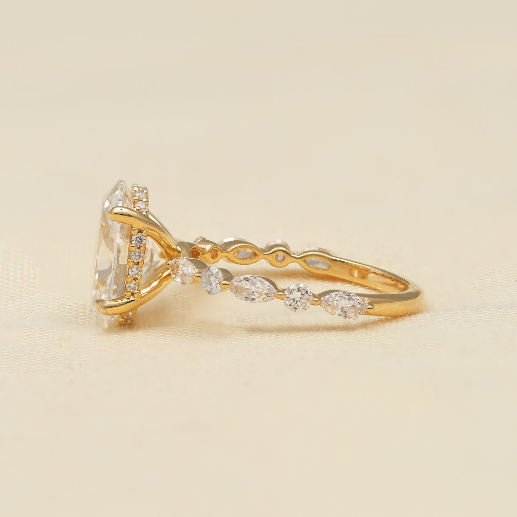 Oval Cut Lab Diamond Engagement Ring