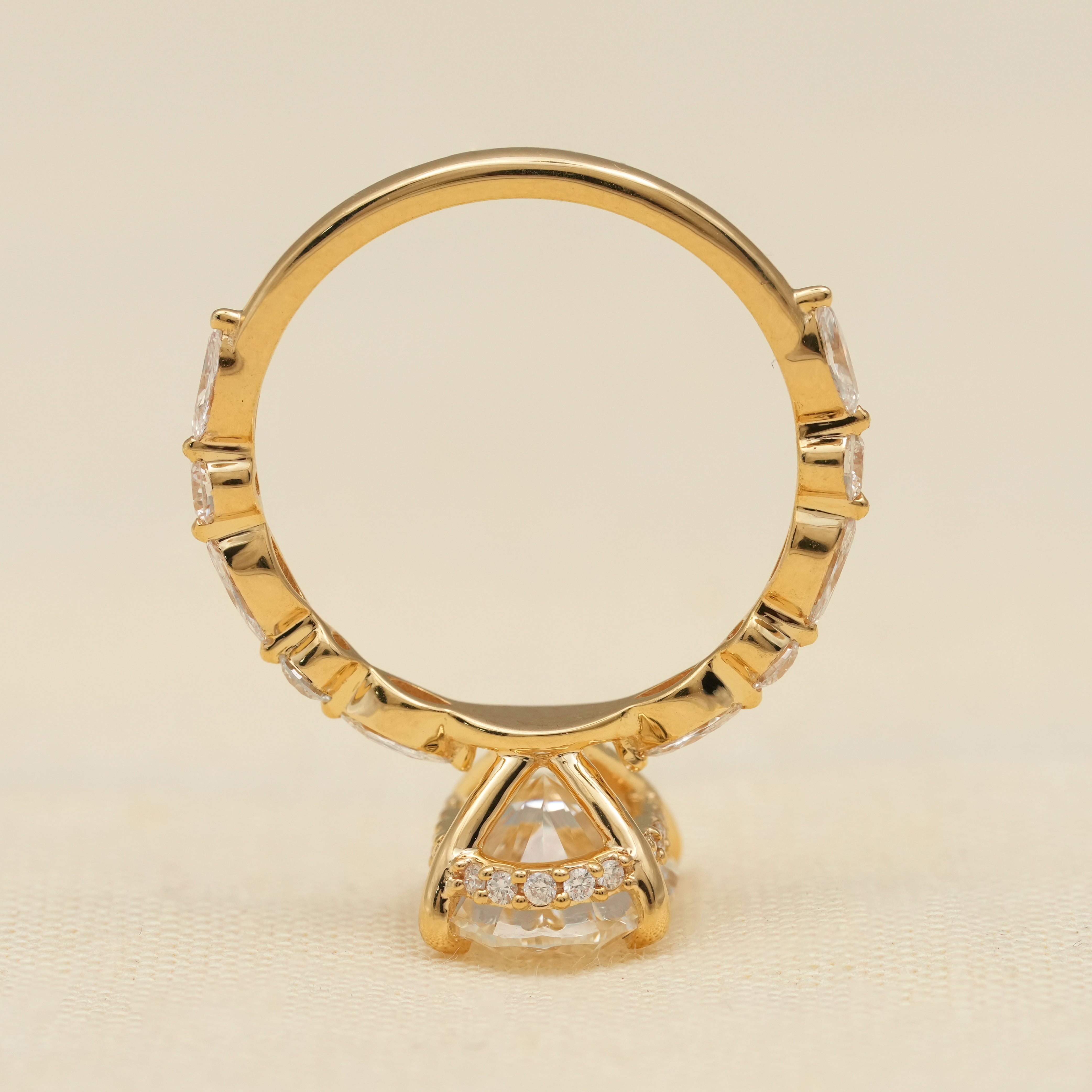 Oval Cut Lab Diamond Engagement Ring