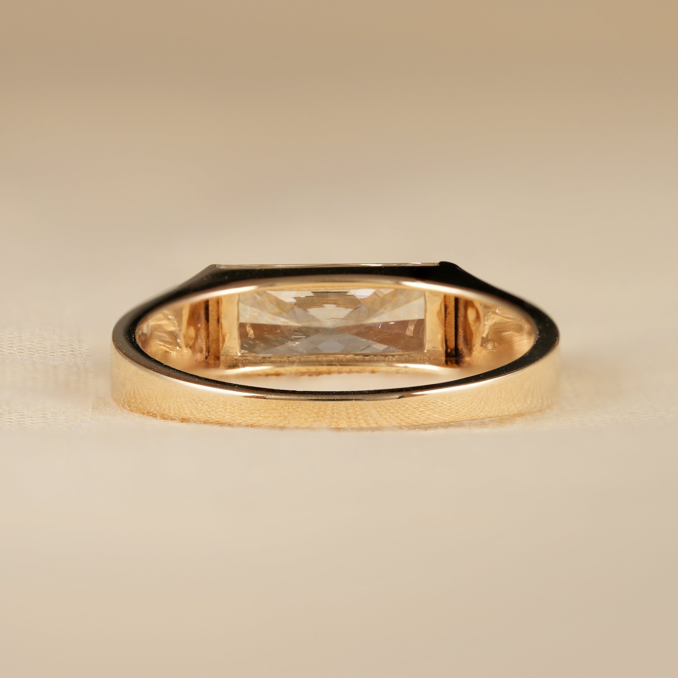 Luxury Radiant Cut Lab Grown Diamond Wide Band Ring