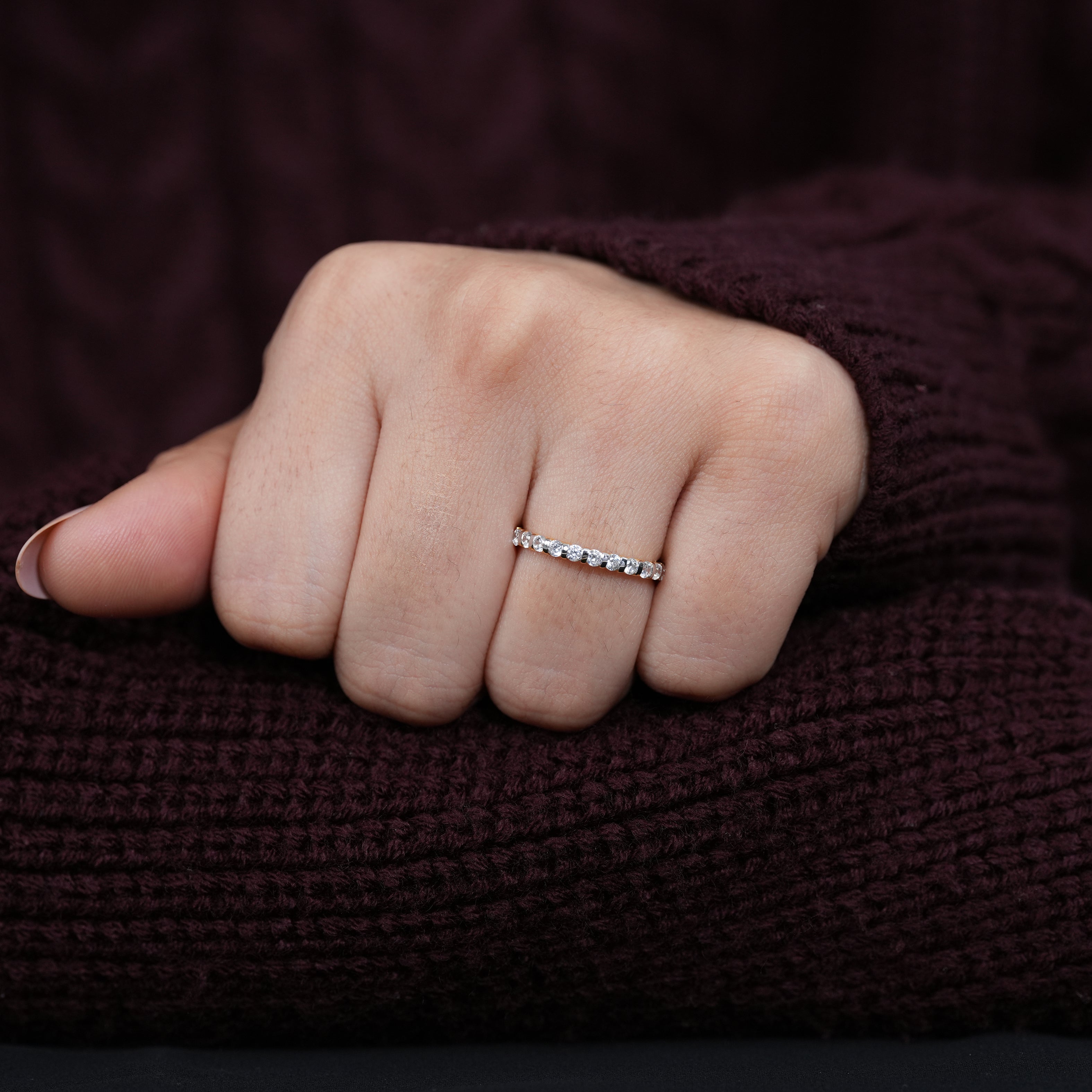 Luxury eternity band showcasing lab grown diamonds perfect romantic gift
