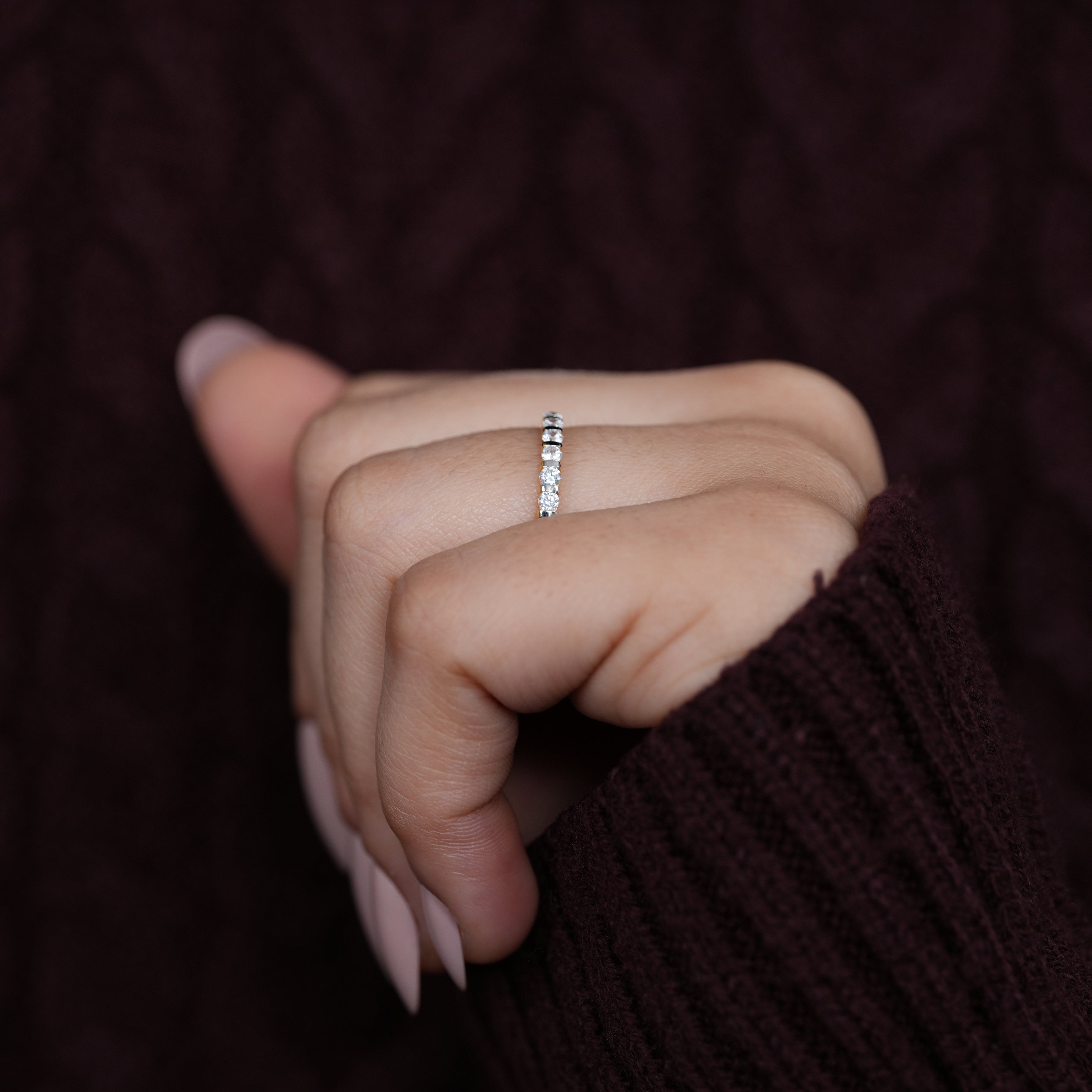 Beautiful diamond eternity band using lab grown diamonds special gift