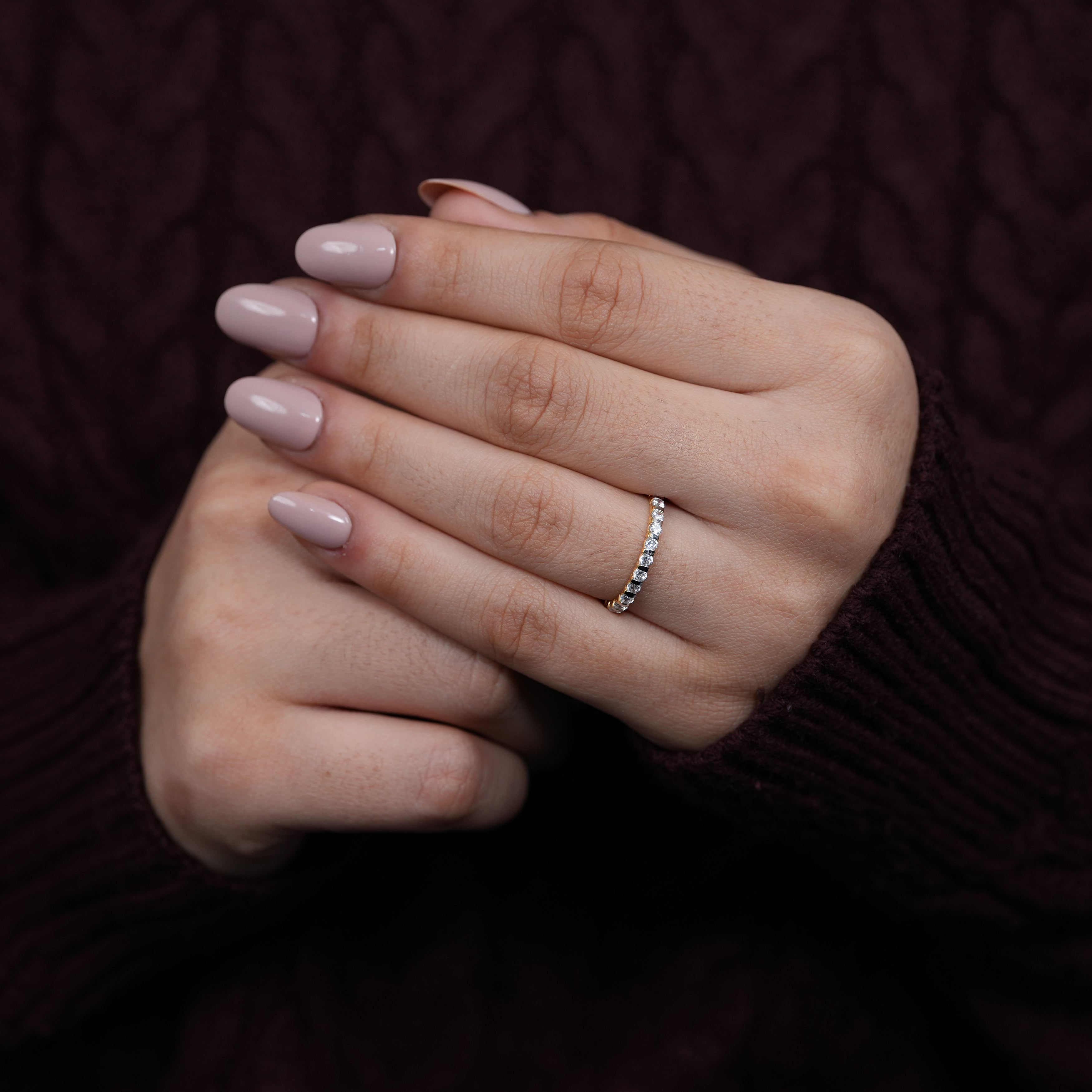 Diamond eternity band featuring lab grown diamonds ideal holiday gift