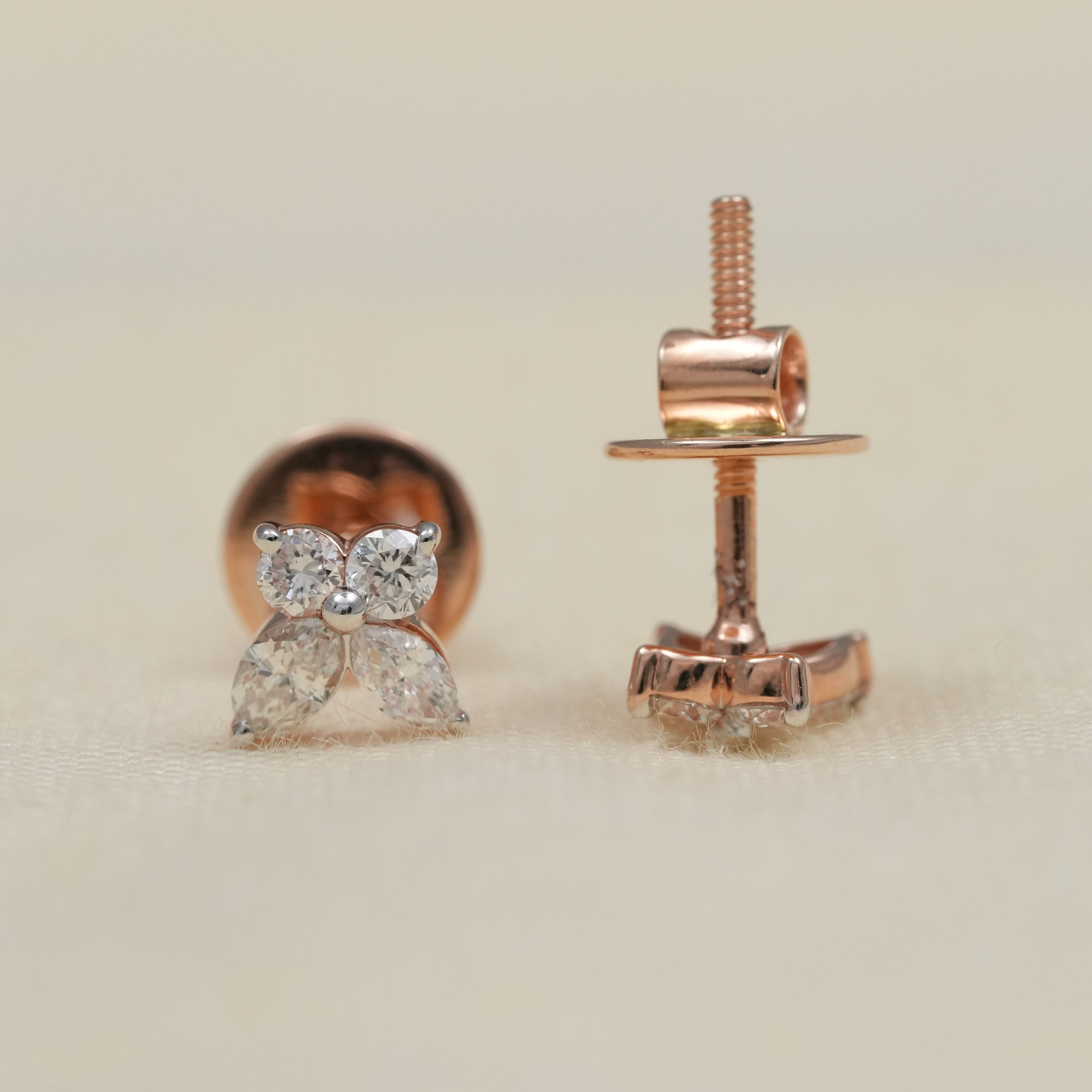 Butterfly Lab Grown Diamond Stud Earrings