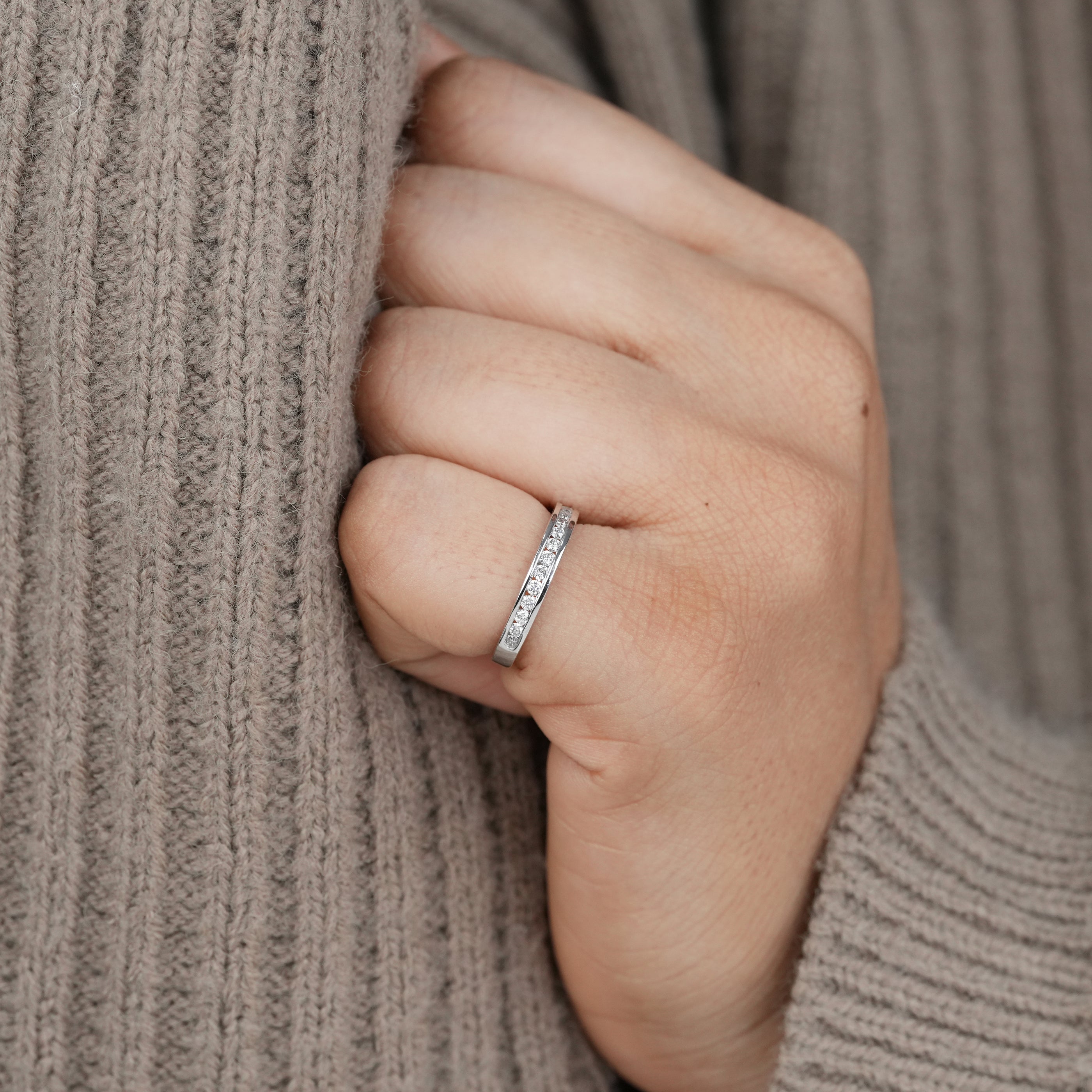 Classic Channel Set Round Lab Grown Diamond Eternity Ring
