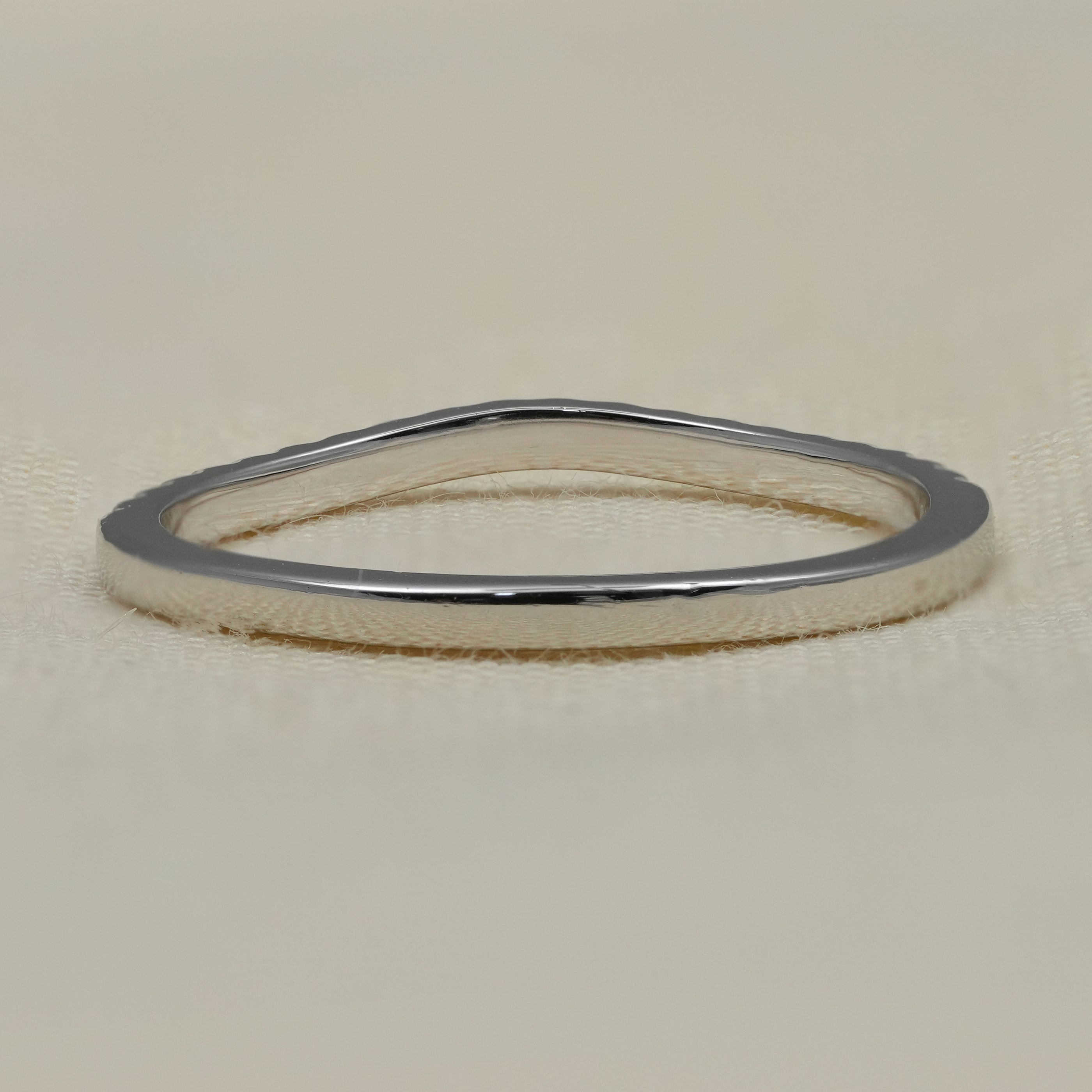 Curved Lab Grown Diamond Half Eternity Wedding Band