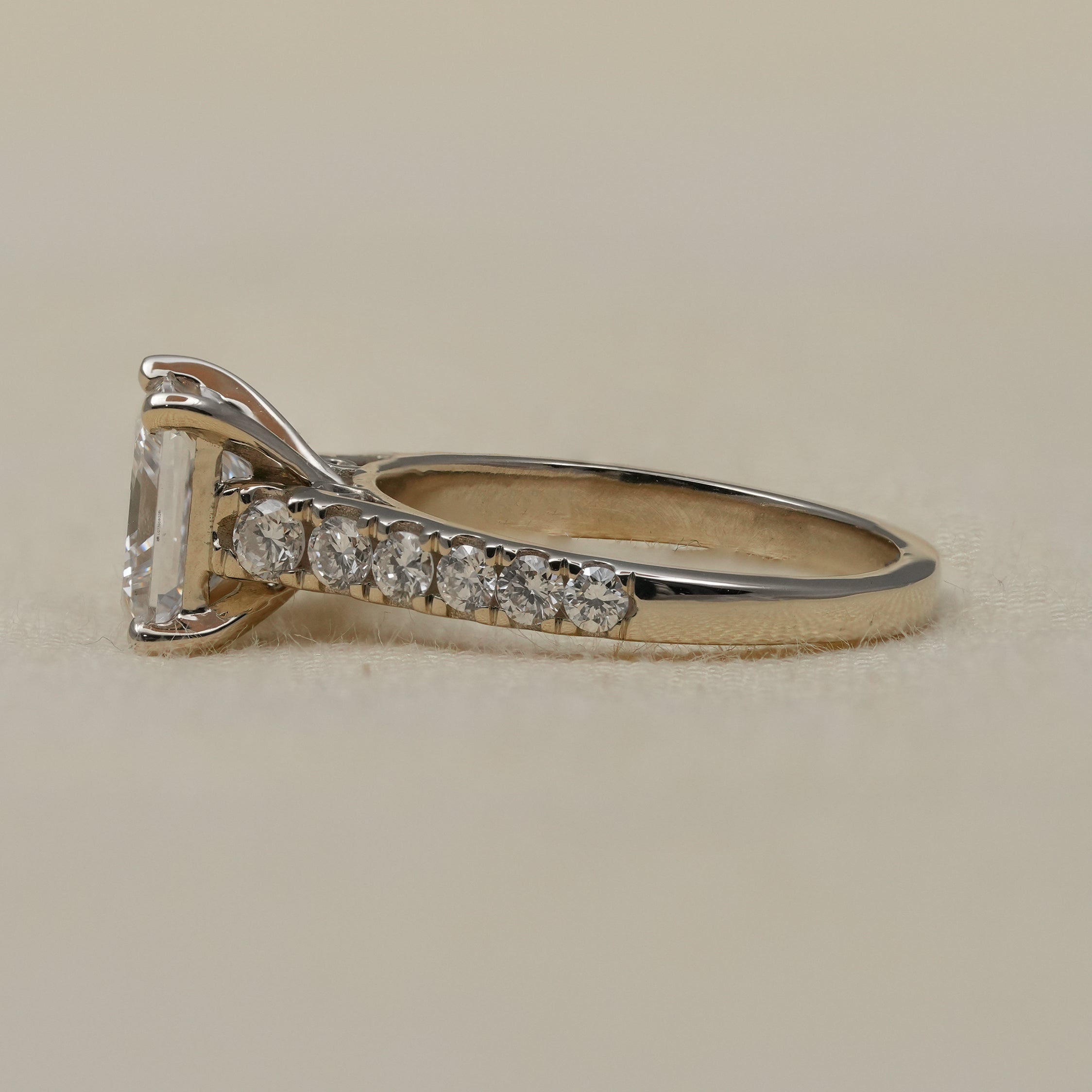 Princess Cut Lab Diamond Solitaire Engagement Ring