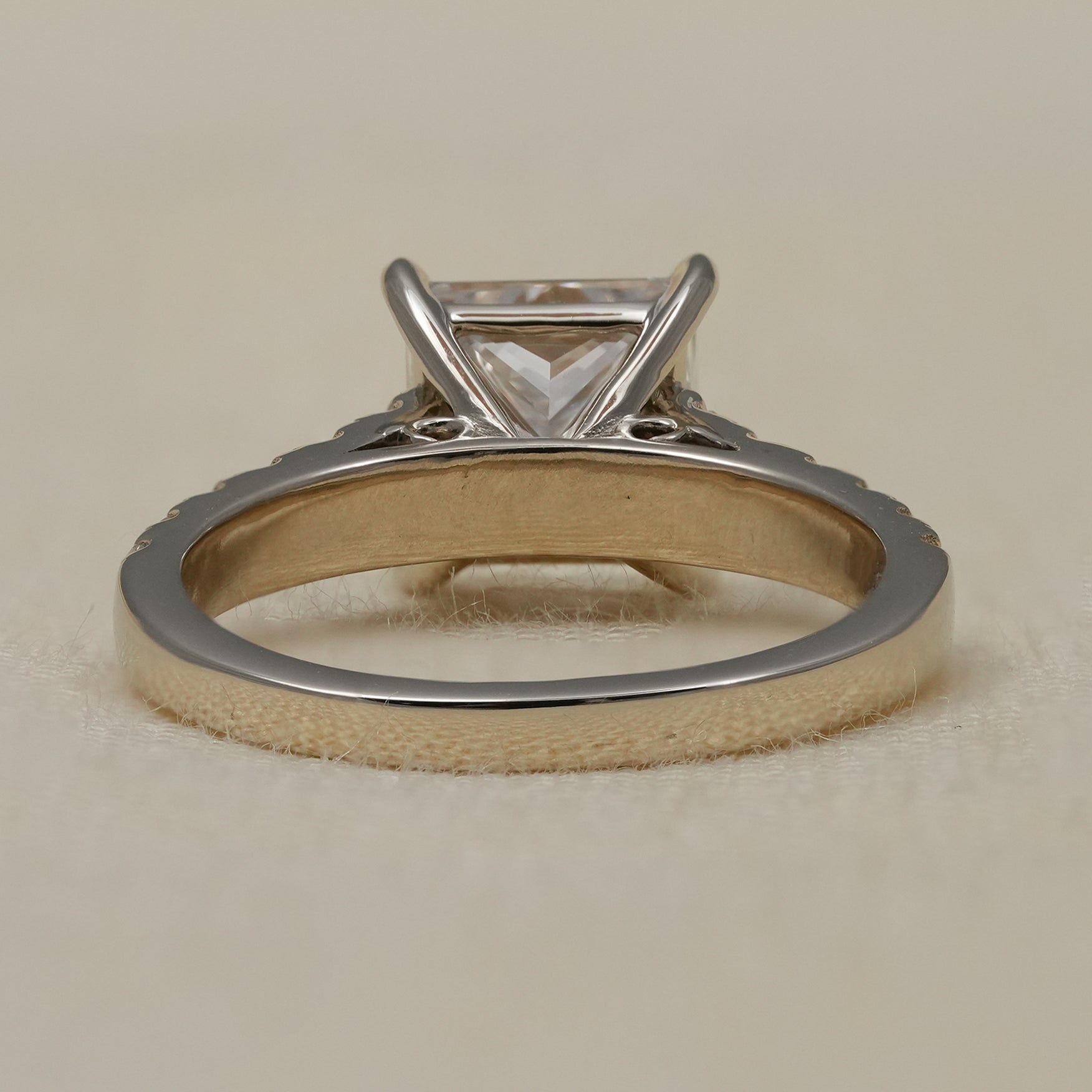 Princess Cut Lab Diamond Solitaire Engagement Ring