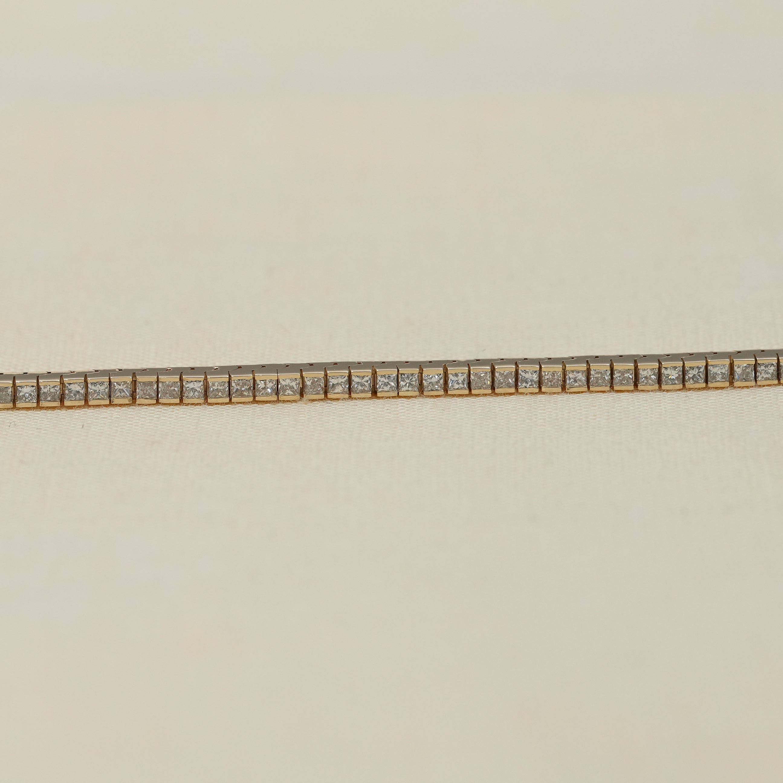Minimalist princess lab grown diamond tennis bracelet sleek bar setting
