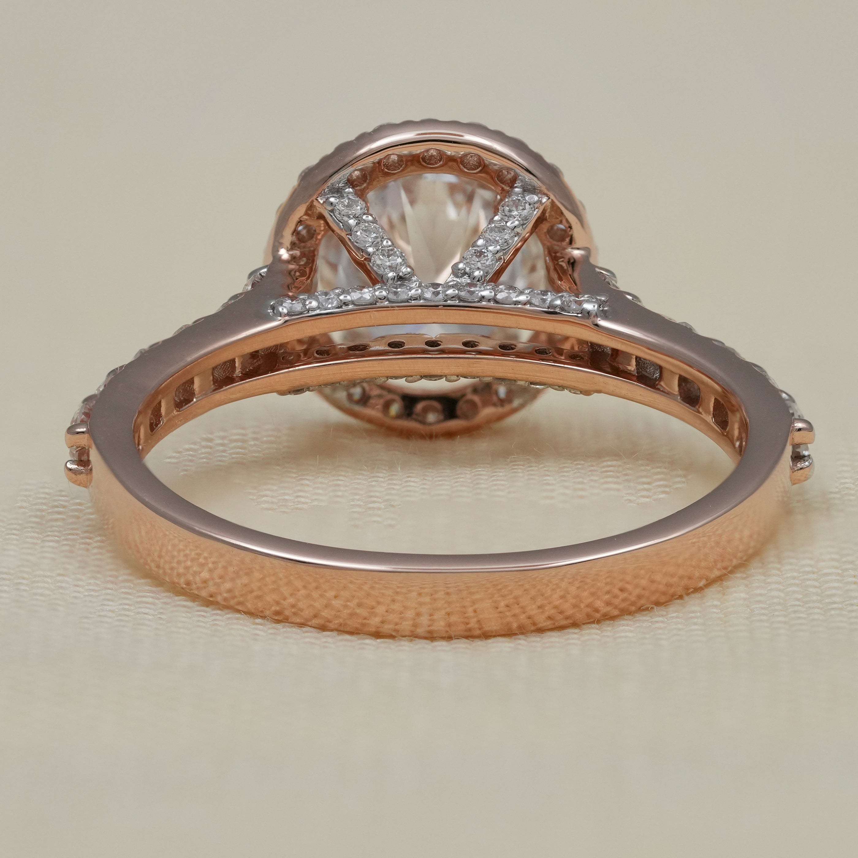 Classic Round Lab Diamond Halo Engagement Ring