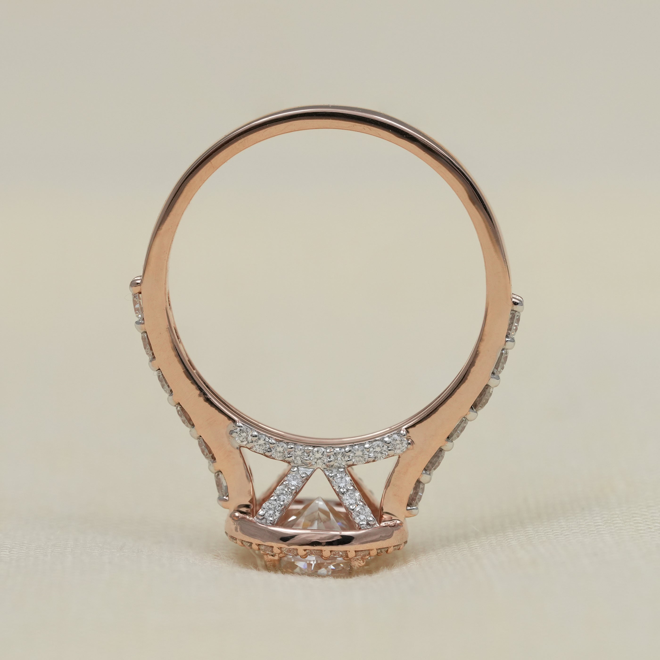 Classic Round Lab Diamond Halo Engagement Ring