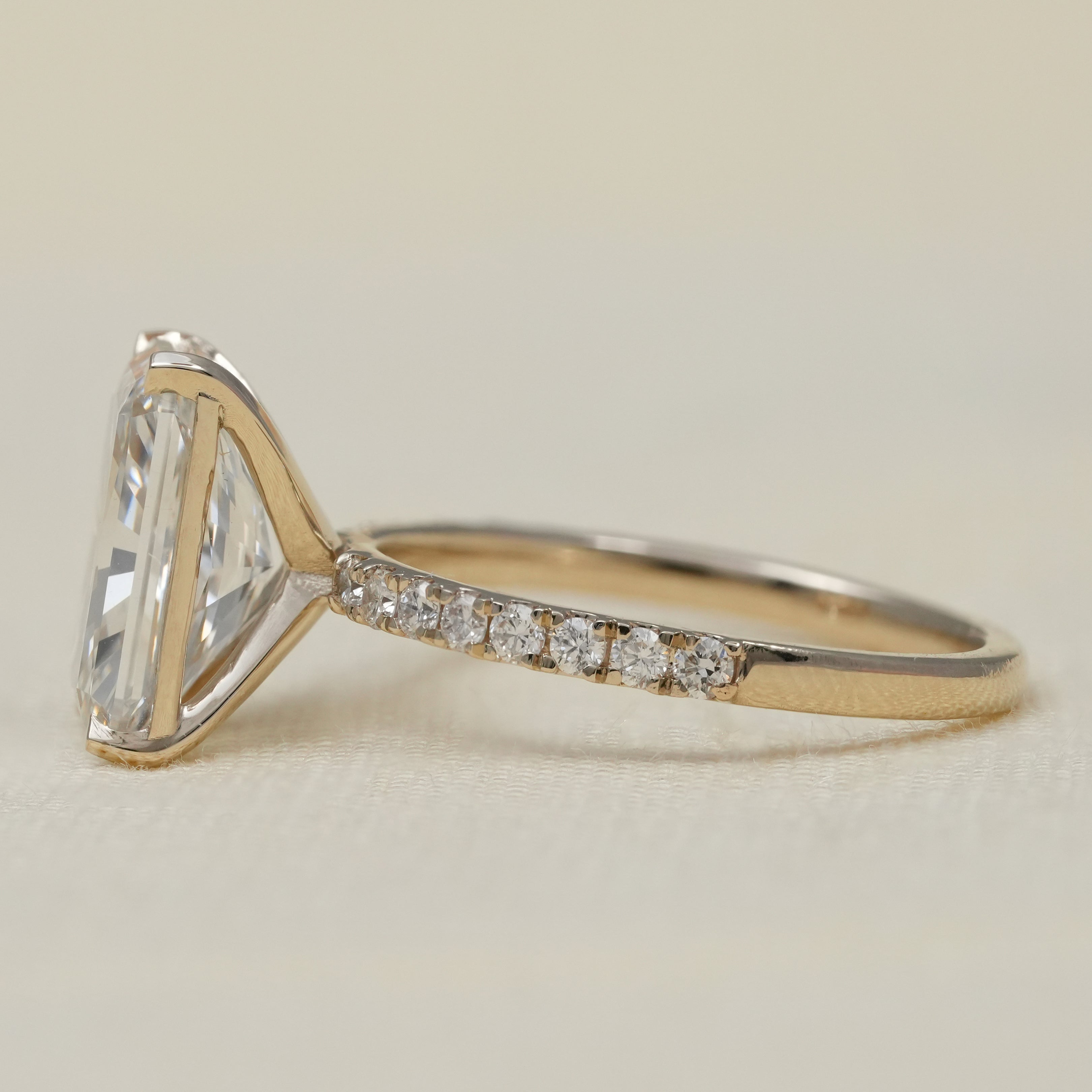 Radiant Cut Lab Diamond Solitaire Engagement Ring