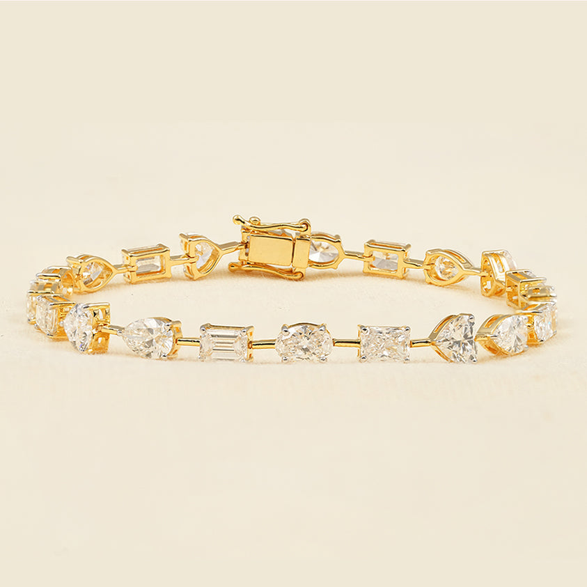 Mixed Shape Lab Grown Diamond Tennis Bracelet