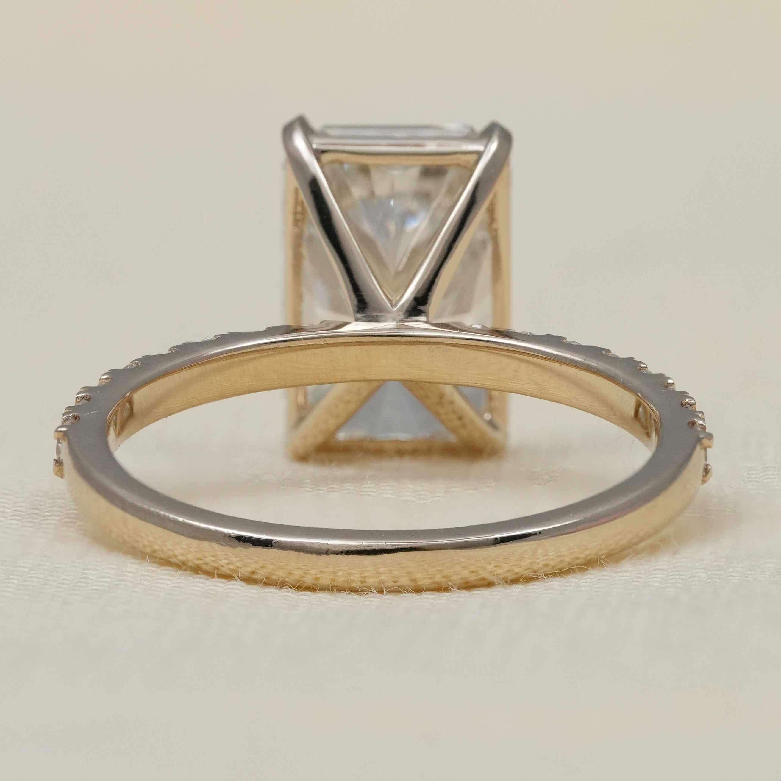 Radiant Cut Lab Diamond Solitaire Engagement Ring
