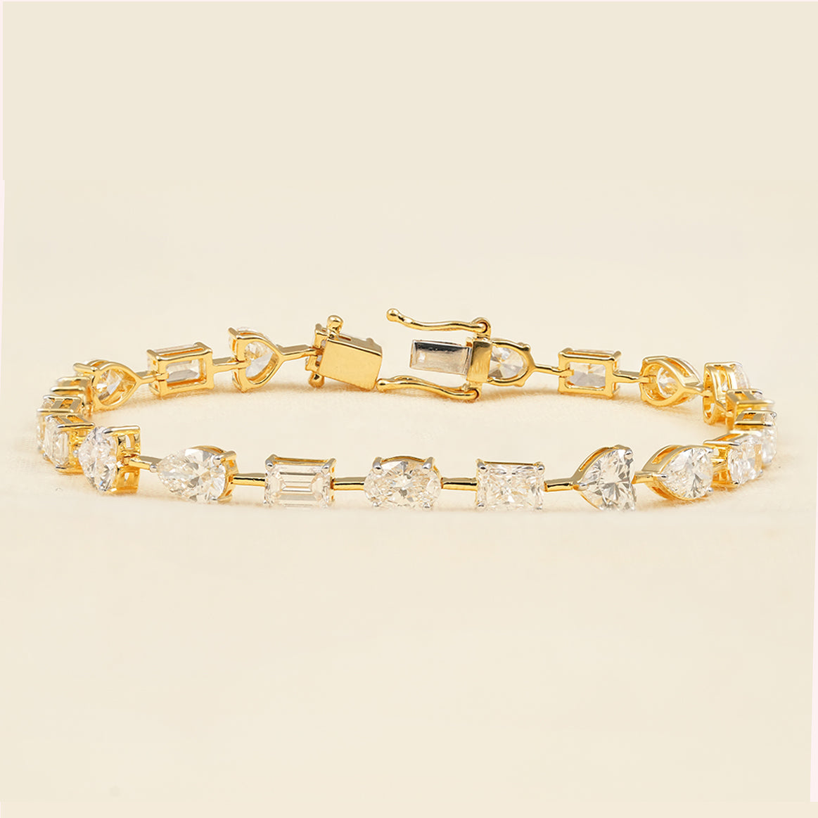 Mixed Shape Lab Grown Diamond Tennis Bracelet