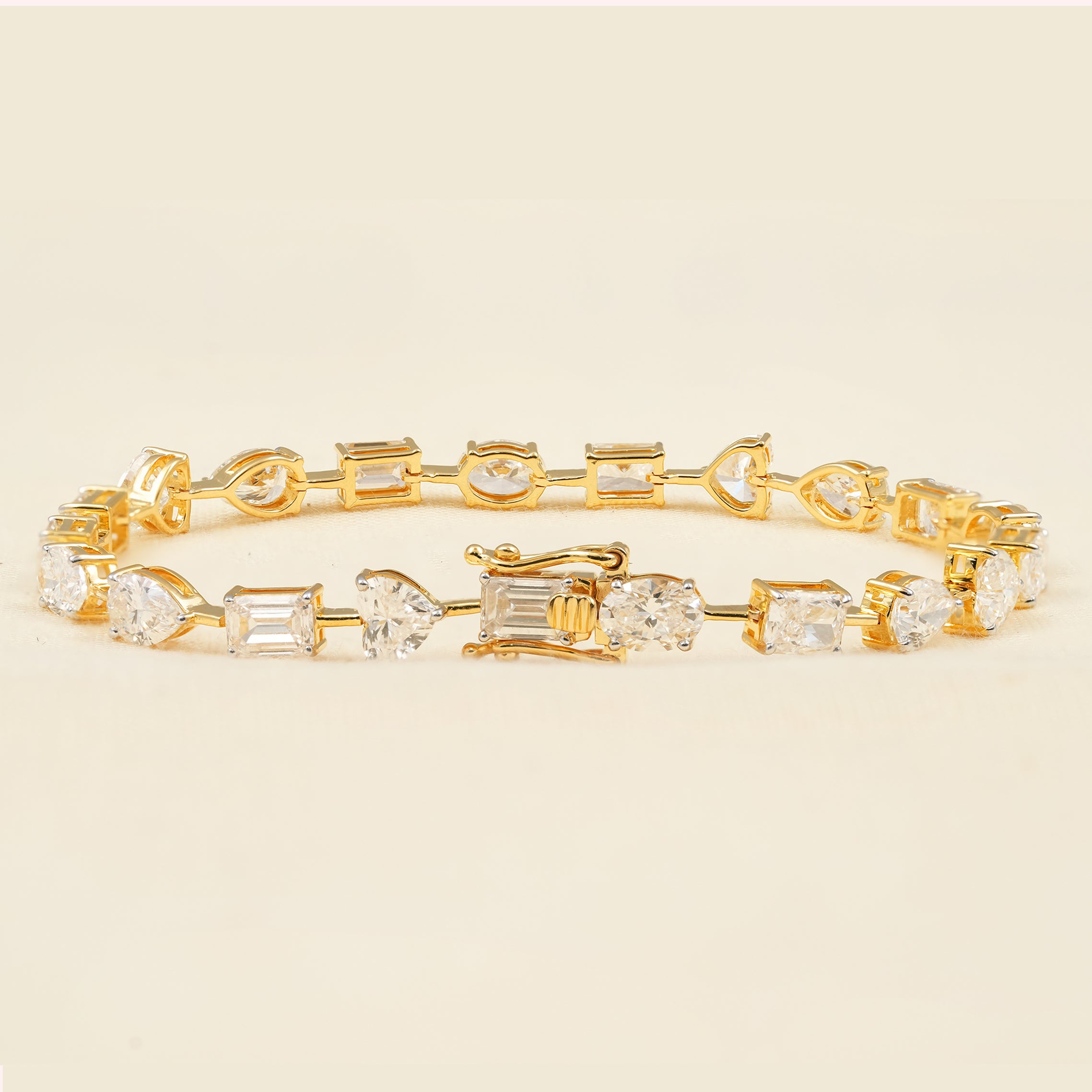 Mixed Shape Lab Grown Diamond Tennis Bracelet